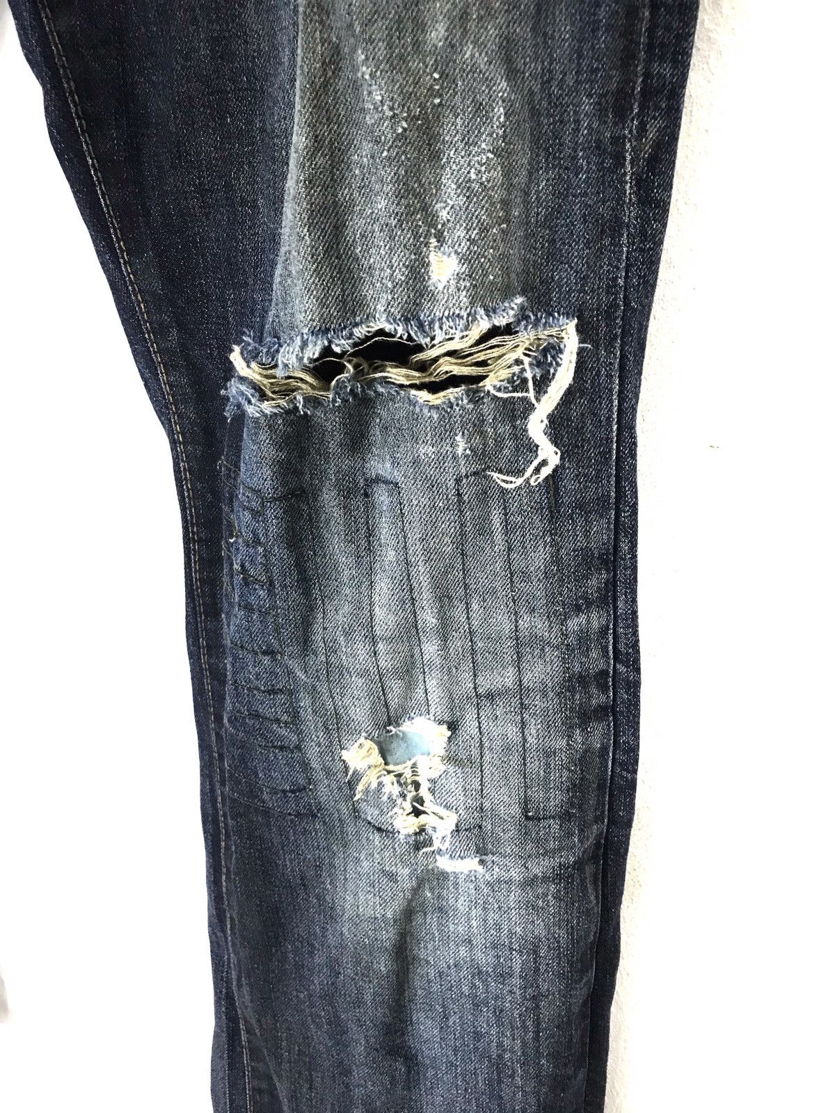Japanese Brand × Paper Denim & Cloth Vintage paper and denim distressed patchwork boro kapital 30 Size US 32 / EU 48 - 2 Thumbnail
