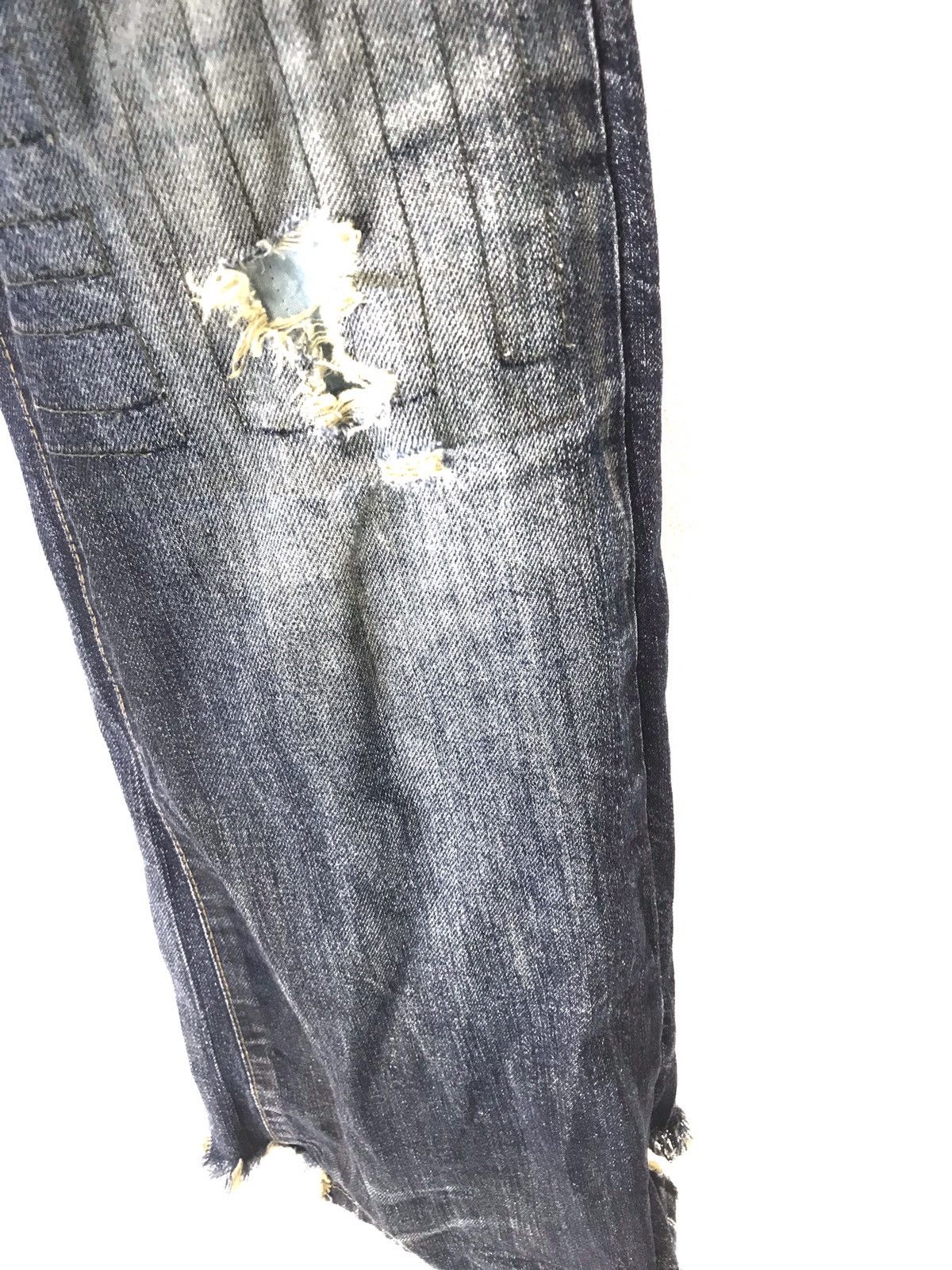 Japanese Brand × Paper Denim & Cloth Vintage paper and denim distressed patchwork boro kapital 30 Size US 32 / EU 48 - 3 Thumbnail