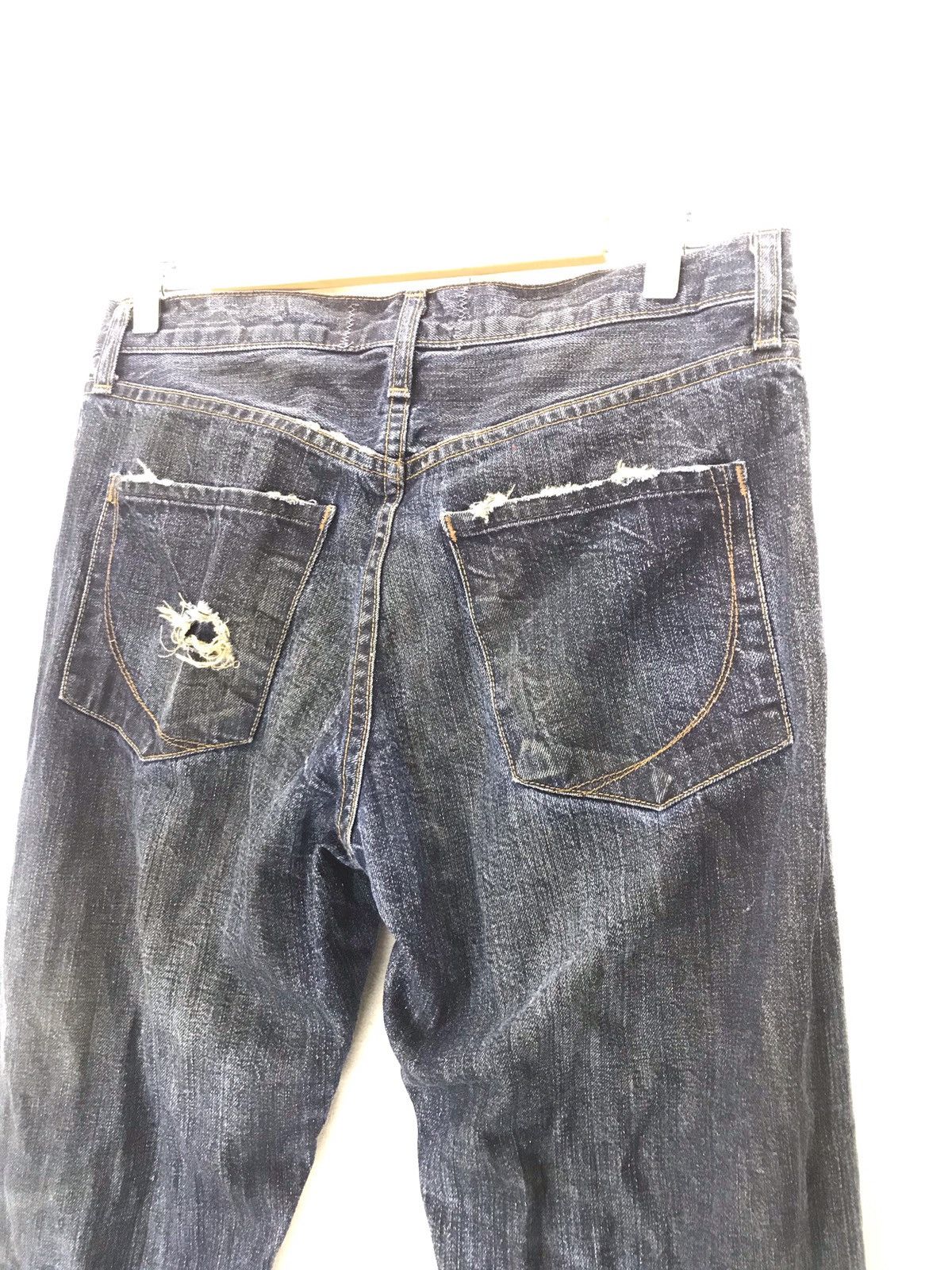 Japanese Brand × Paper Denim & Cloth Vintage paper and denim distressed patchwork boro kapital 30 Size US 32 / EU 48 - 11 Thumbnail