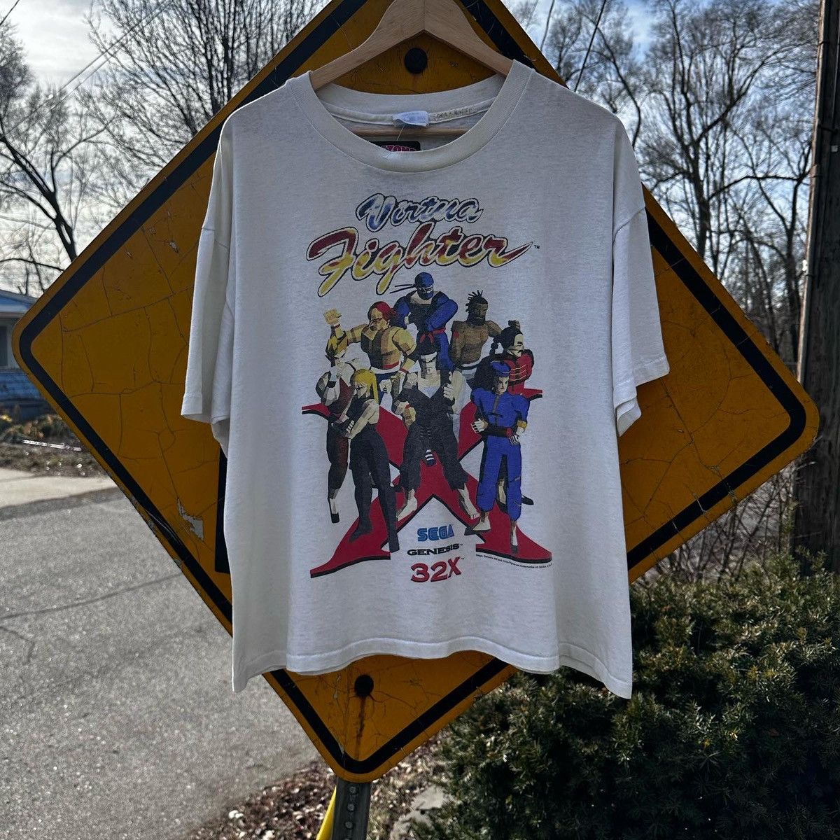 Vintage 1995 SAGA Genesis Virtua Fighter Video Game Tshirt