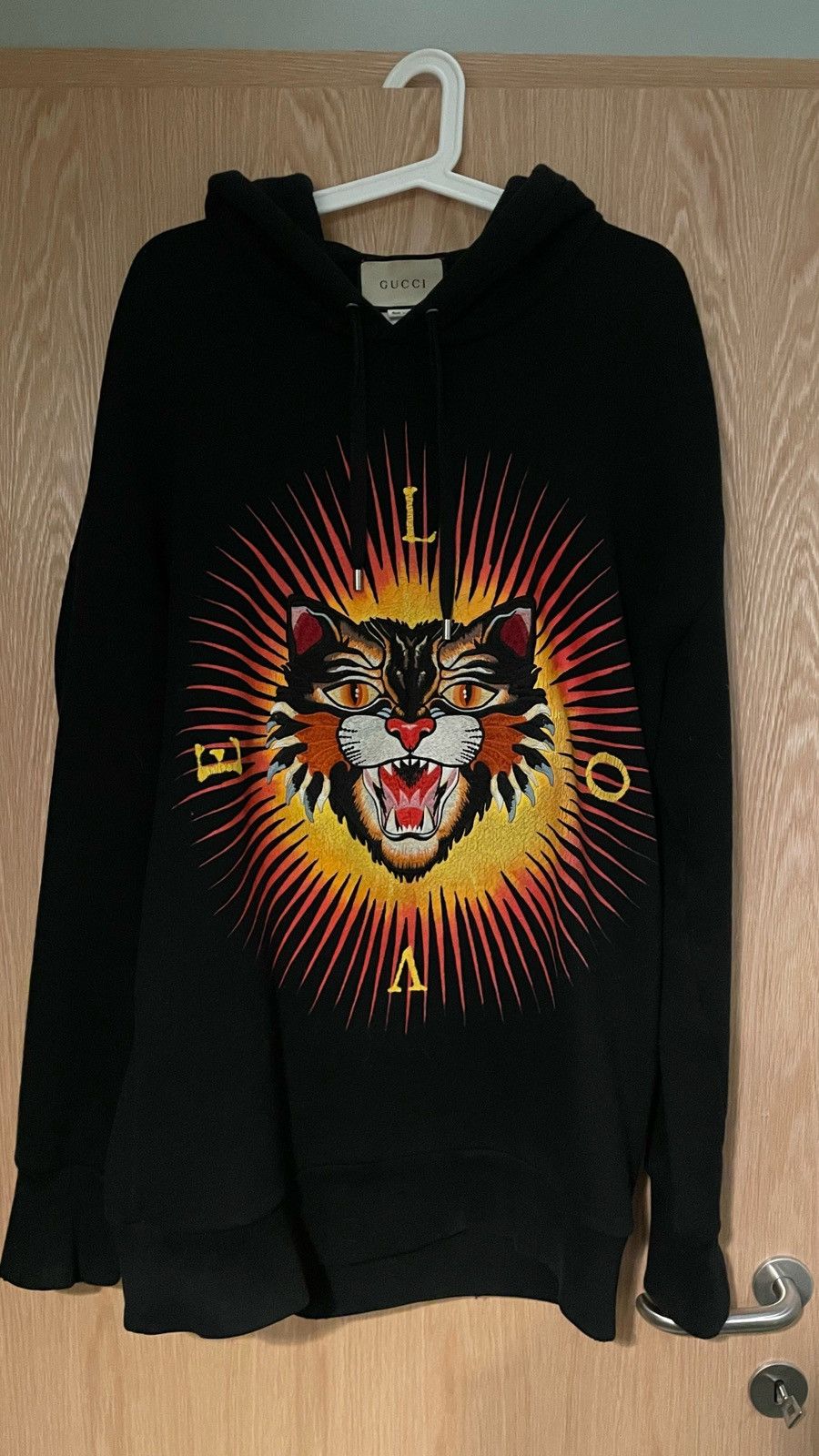 Gucci angry cat hoodie hotsell