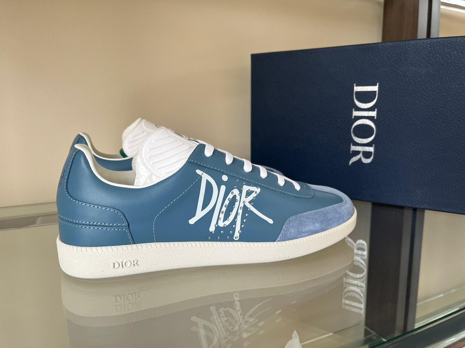Dior × Stussy B01 Low Top Sneakers in Blue Size US 7 / EU 40 - 6 Thumbnail