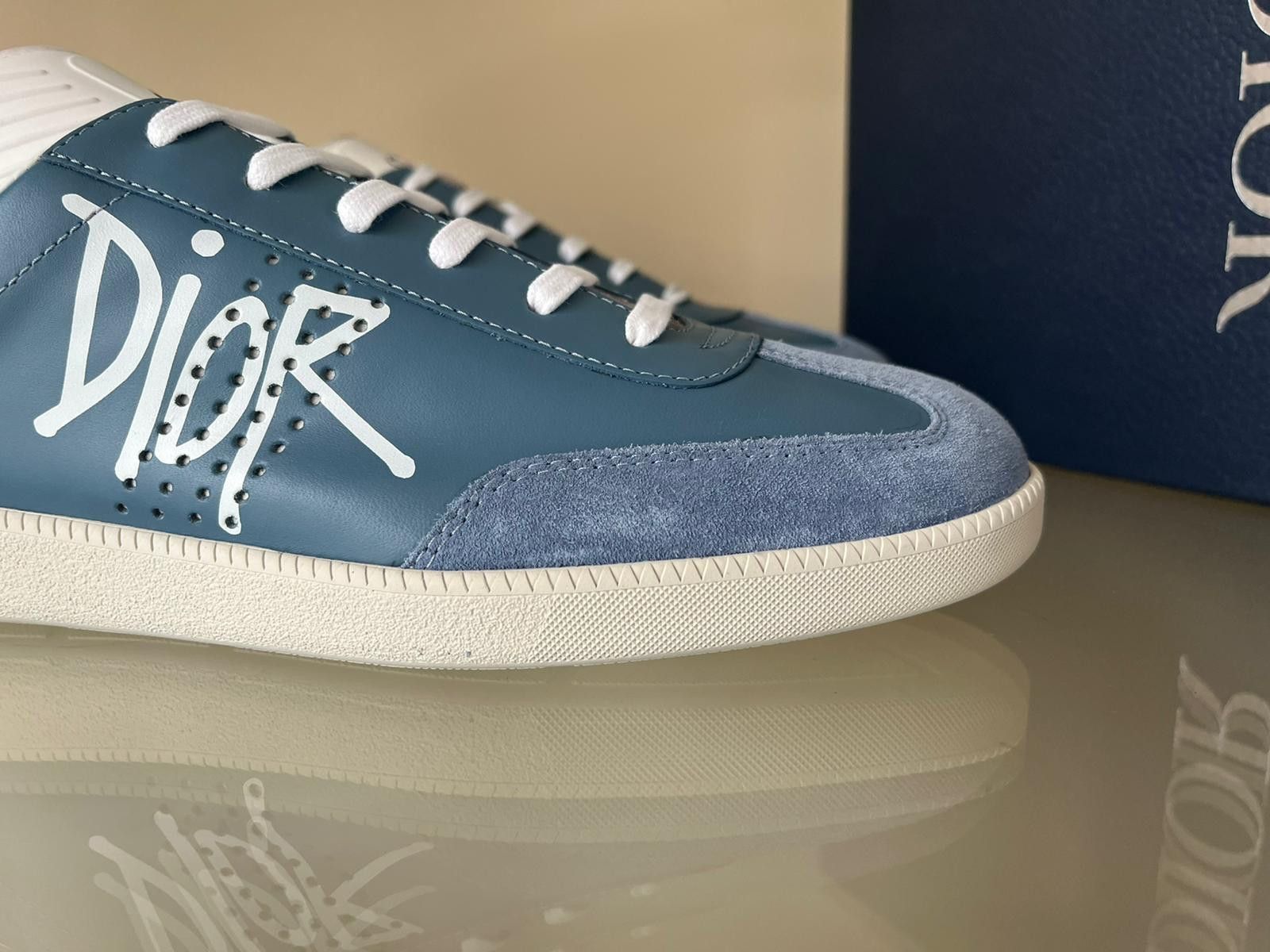 Dior × Stussy B01 Low Top Sneakers in Blue Size US 7 / EU 40 - 3 Thumbnail