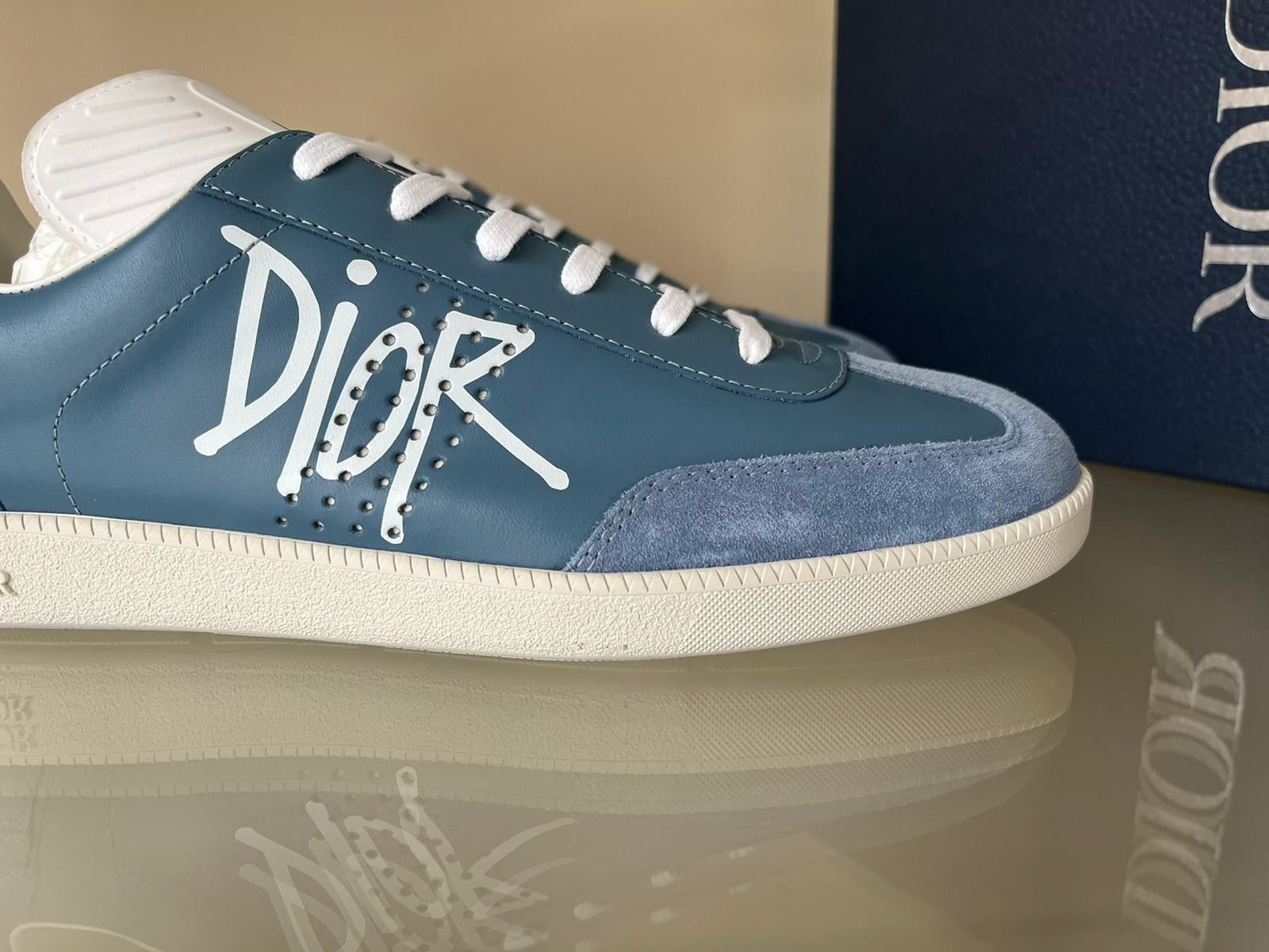 Dior × Stussy B01 Low Top Sneakers in Blue Size US 7 / EU 40 - 4 Thumbnail