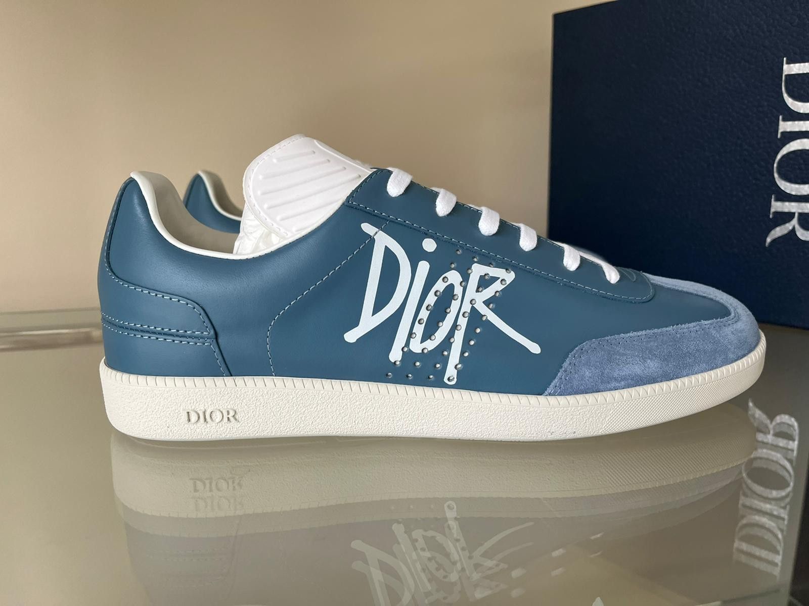 Dior × Stussy B01 Low Top Sneakers in Blue Size US 7 / EU 40 - 2 Thumbnail