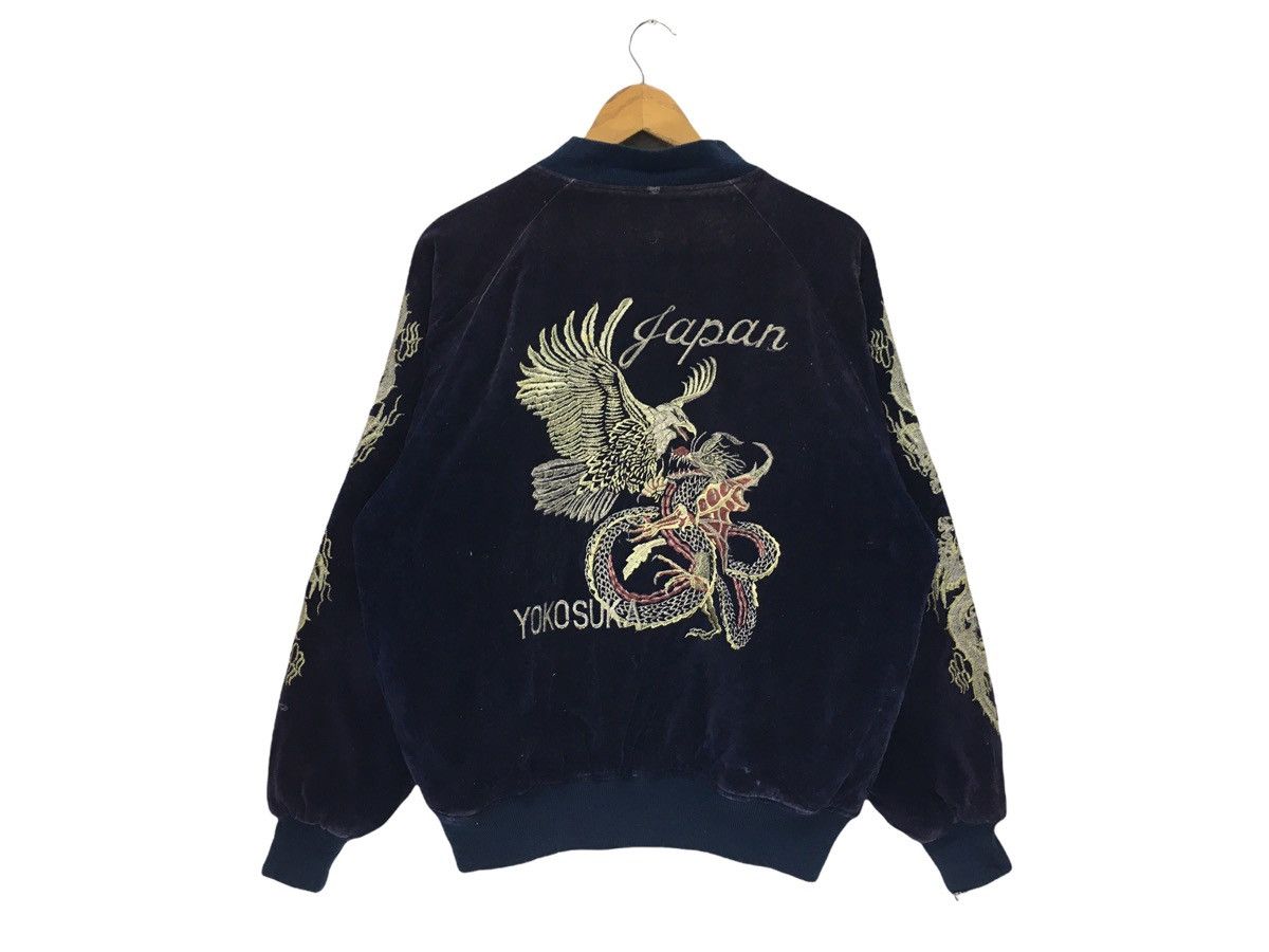 Toyo Enterprises Vintage Ulcolow Bird Vs Dragon Souvenir Sukajan Velvet Jacke Size US M / EU 48-50 / 2 - 1 Thumbnail