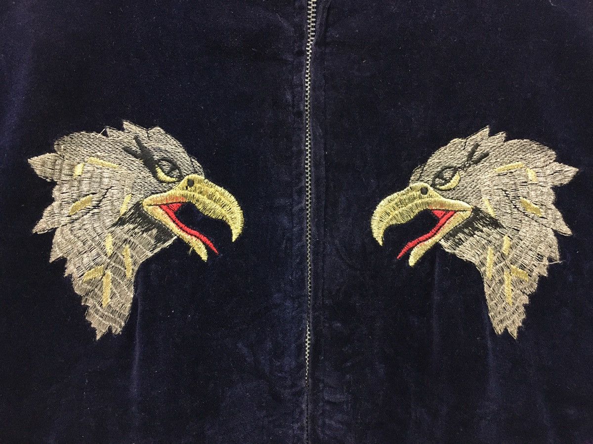 Toyo Enterprises Vintage Ulcolow Bird Vs Dragon Souvenir Sukajan Velvet Jacke Size US M / EU 48-50 / 2 - 6 Thumbnail