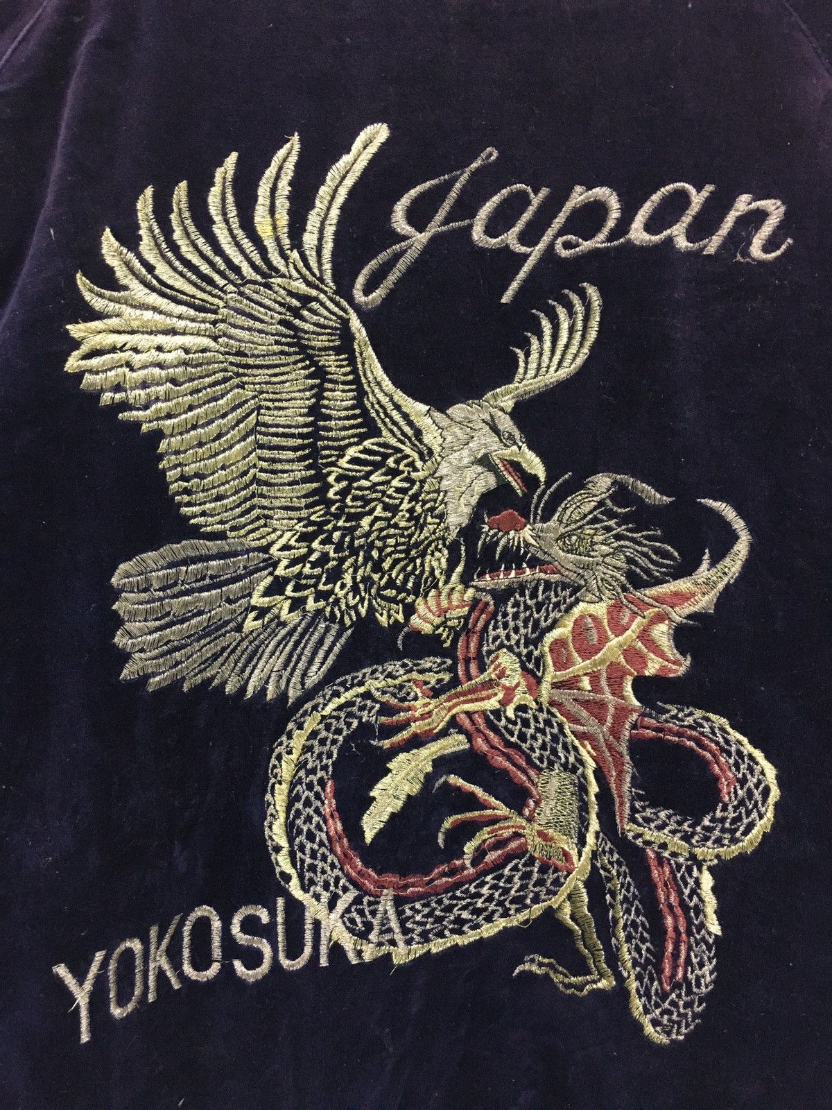 Toyo Enterprises Vintage Ulcolow Bird Vs Dragon Souvenir Sukajan Velvet Jacke Size US M / EU 48-50 / 2 - 5 Thumbnail
