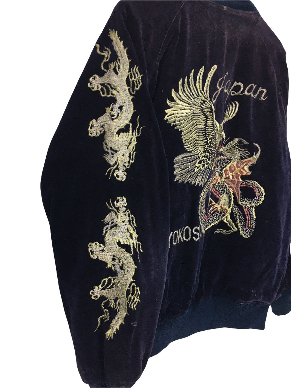 Toyo Enterprises Vintage Ulcolow Bird Vs Dragon Souvenir Sukajan Velvet Jacke Size US M / EU 48-50 / 2 - 7 Thumbnail