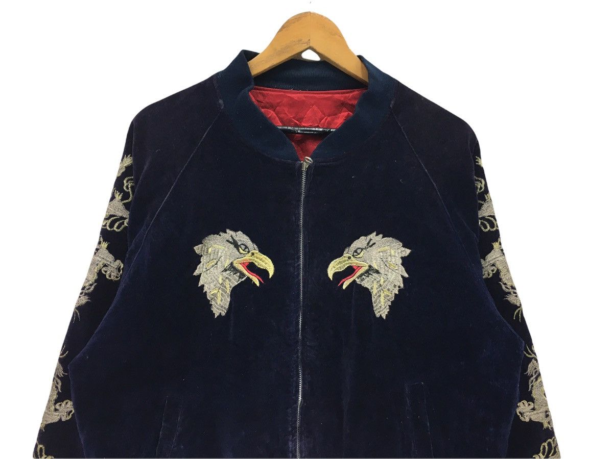 Toyo Enterprises Vintage Ulcolow Bird Vs Dragon Souvenir Sukajan Velvet Jacke Size US M / EU 48-50 / 2 - 4 Thumbnail