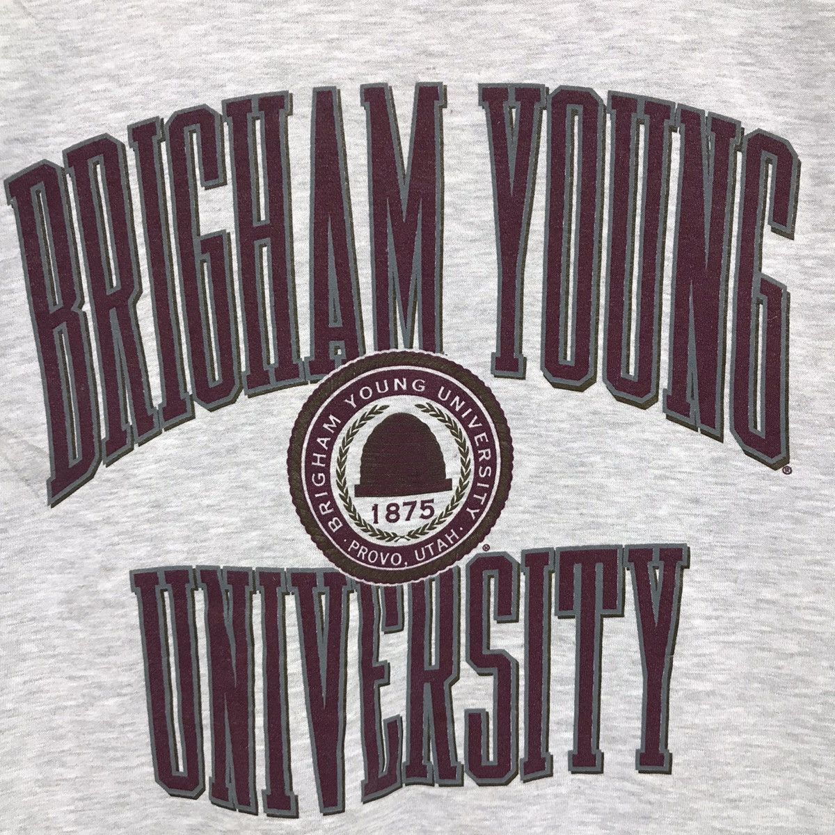 Vintage Vintage Sweatshirt Brigham Young University Hoodie Jumper Size US L / EU 52-54 / 3 - 3 Thumbnail