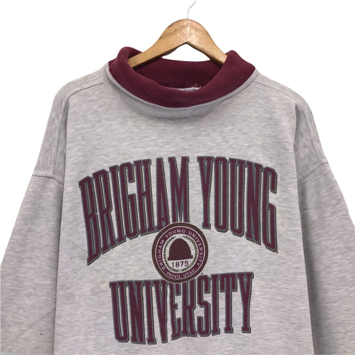 Vintage Vintage Sweatshirt Brigham Young University Hoodie Jumper Size US L / EU 52-54 / 3 - 2 Thumbnail