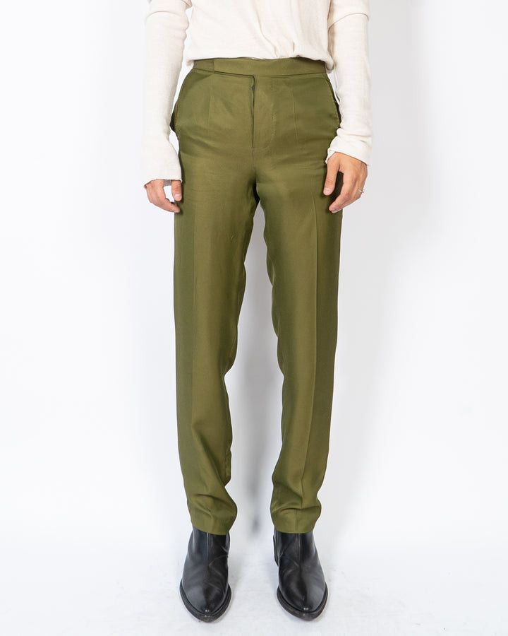 image of Haider Ackermann Ss20 Warrant Khaki Trousers Sample in Green, Men's (Size 30)