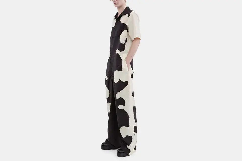 Pre-owned Ss16 'sem Print' Jumpsuit In Black/white