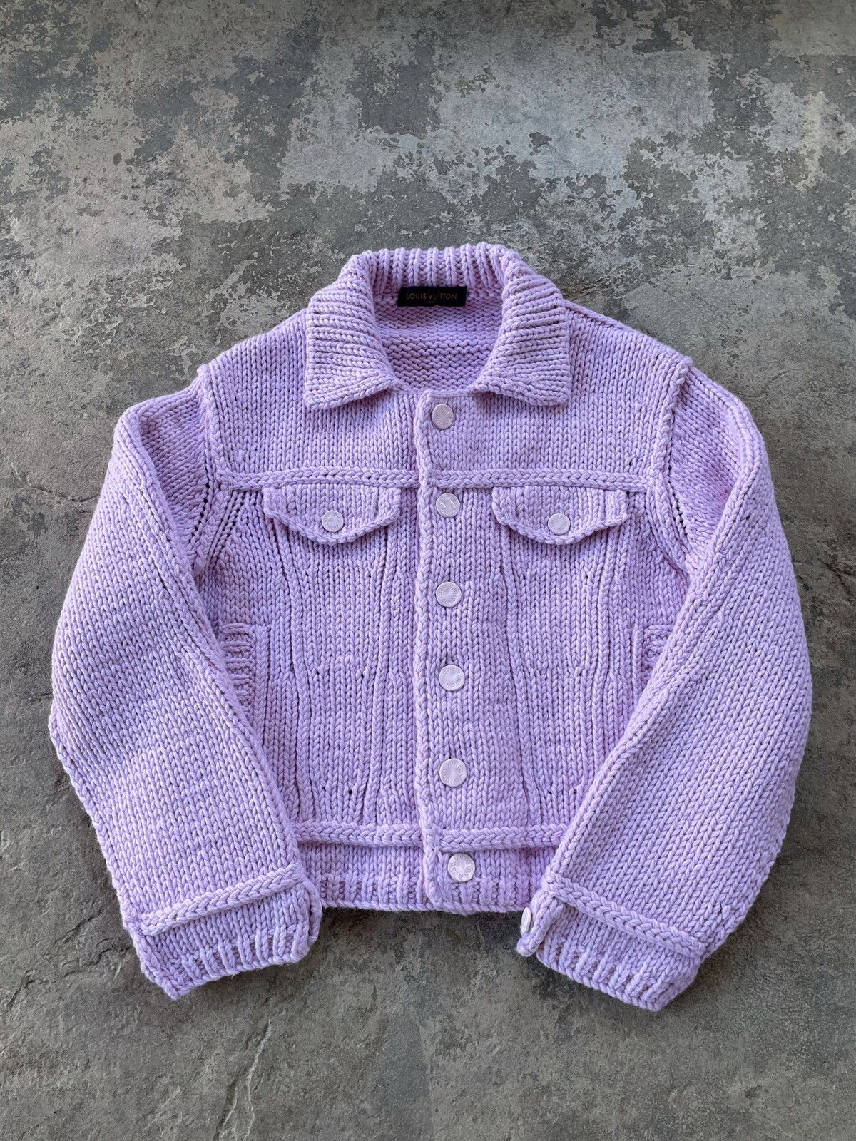 Heavy Knit Trucker in Pink