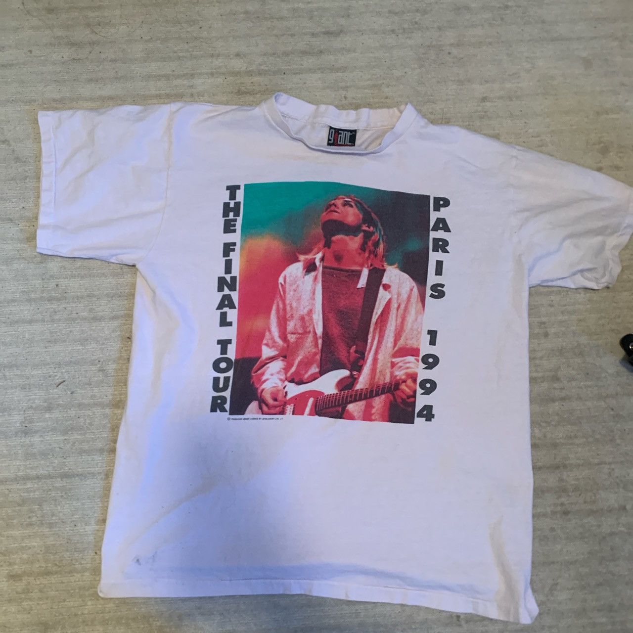 ふじ90s giant XL  Cobain T-shirt Nirvana Kurt Cobain 1998 90s Vintage Giant Band T-Shirt