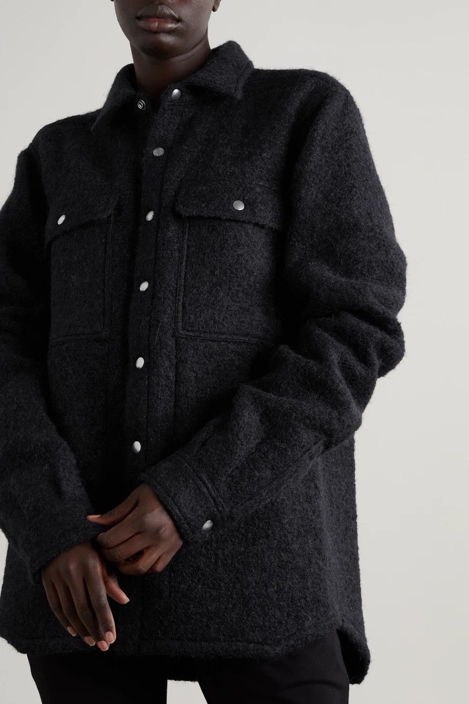 Rick Owens Rick Owens mainline WOOL blend outer shirt (unisex) Size US M / EU 48-50 / 2 - 1 Thumbnail