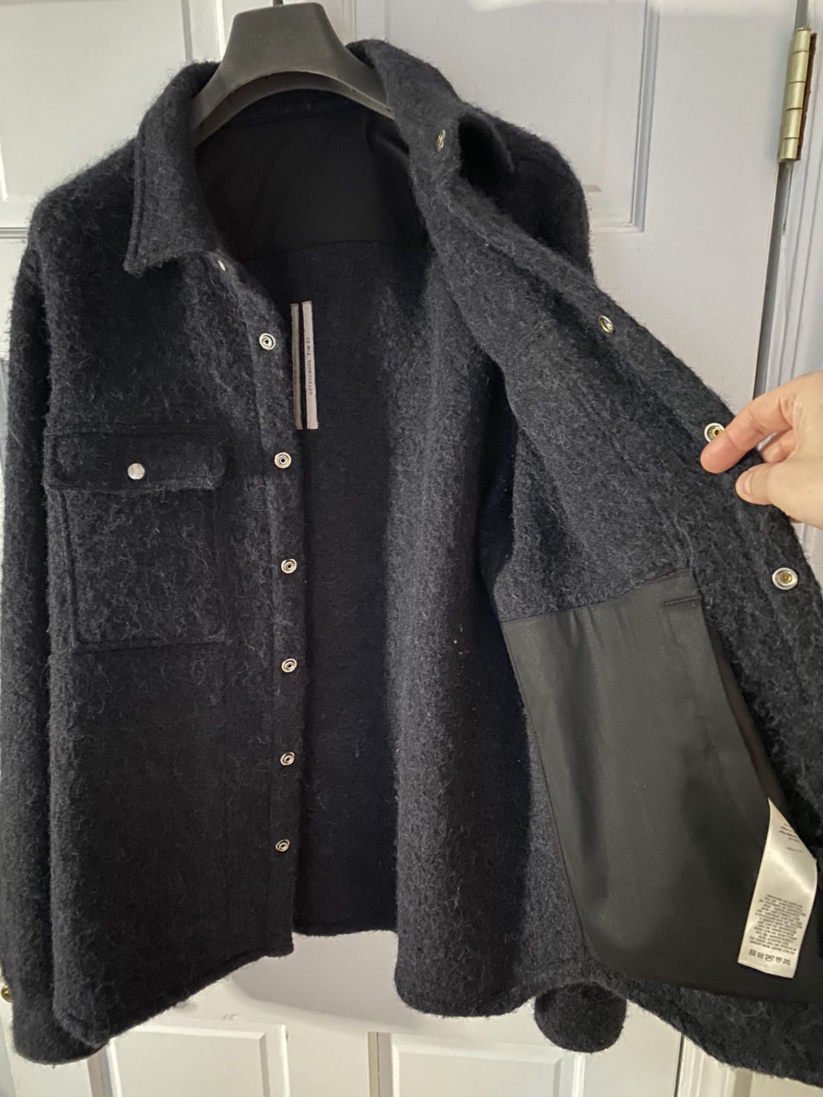 Rick Owens Rick Owens mainline WOOL blend outer shirt (unisex) Size US M / EU 48-50 / 2 - 5 Thumbnail