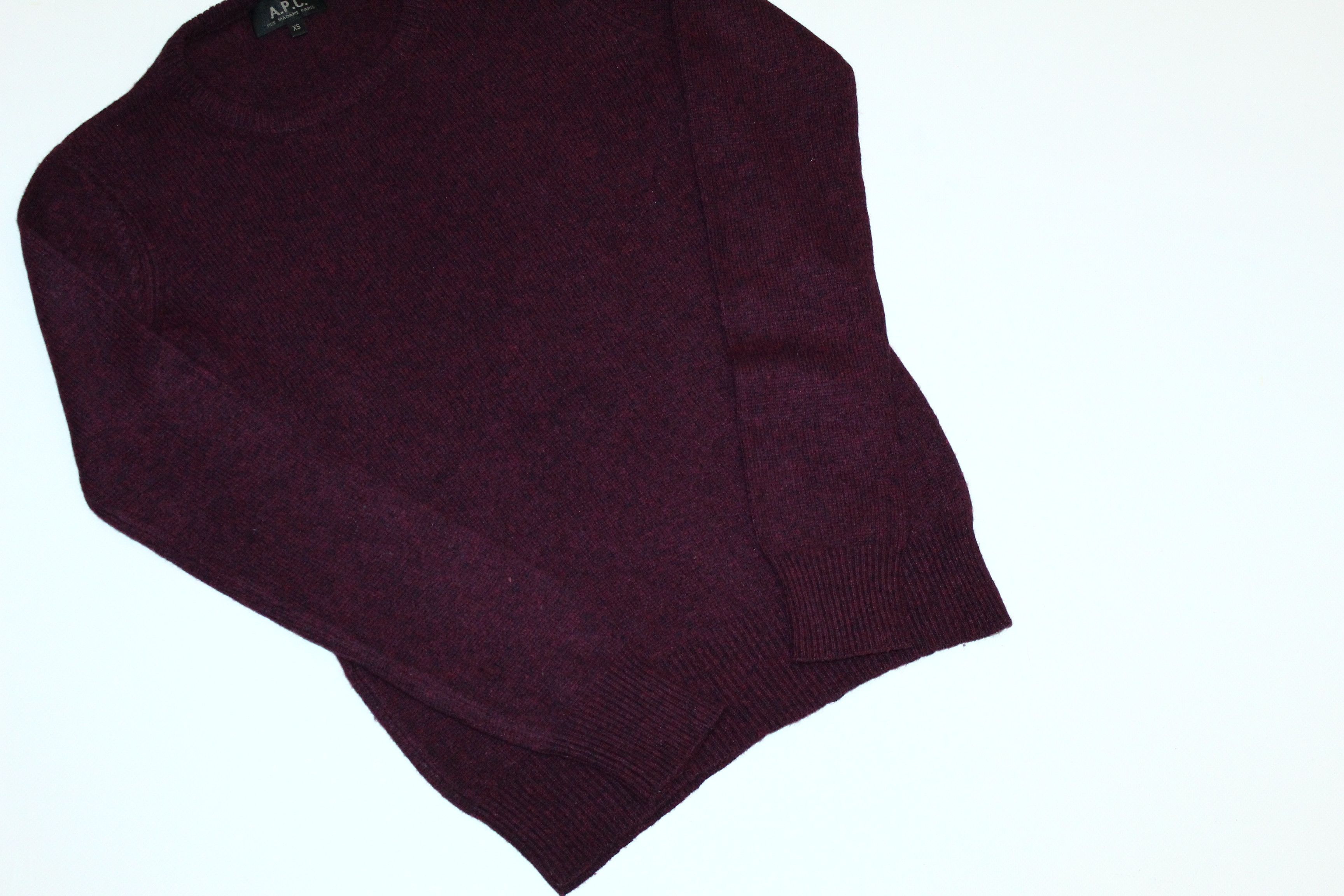 A.P.C. A.P.C. Lambswool Crew neck Knitted Sweater Size US XS / EU 42 / 0 - 6 Thumbnail