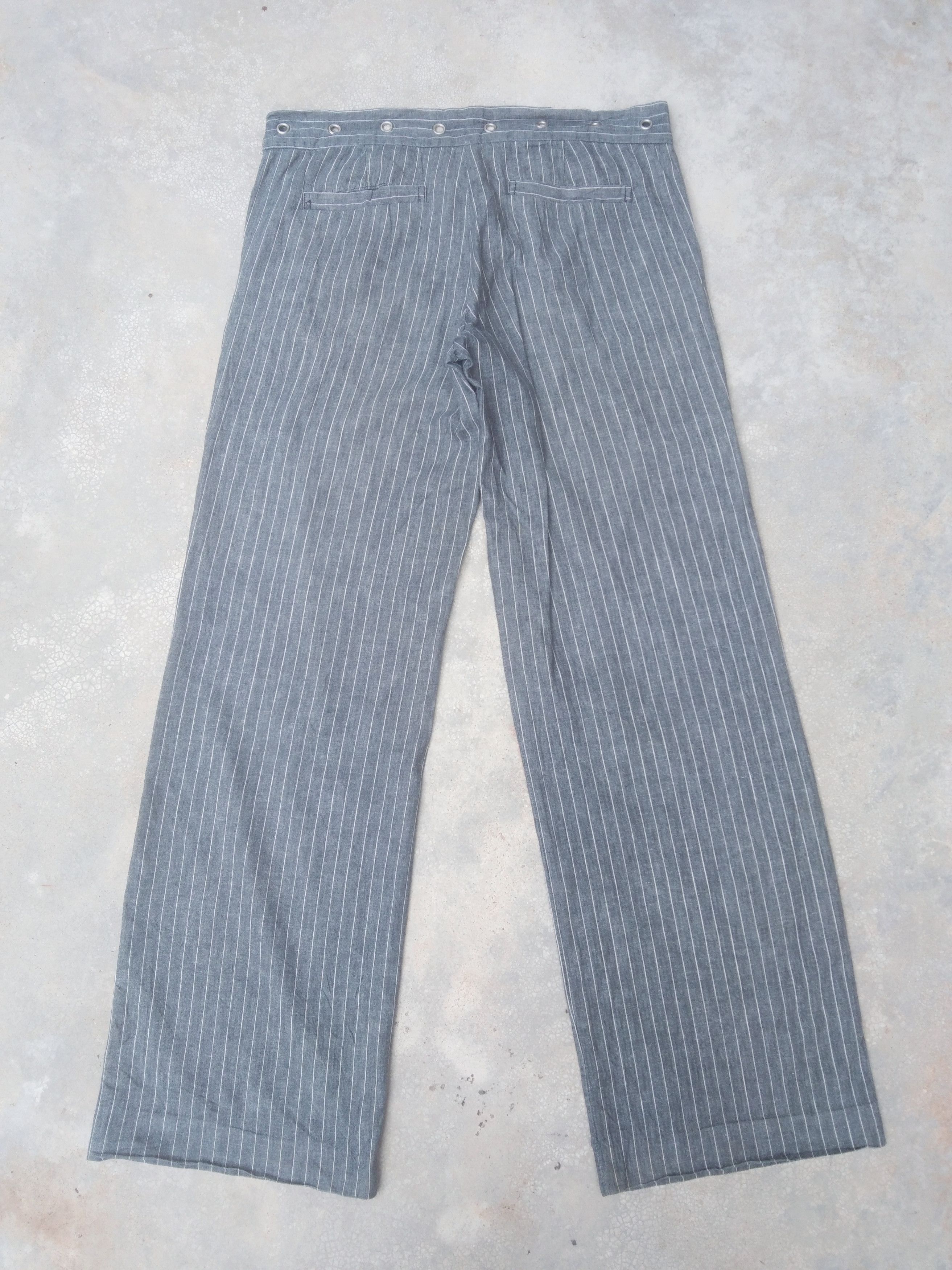 BEAUTY&YOUTH × Designer × Japanese Brand Vintage Retro Beauty & Youth Striped Wide Leg Pants 30x30 Size US 30 / EU 46 - 2 Thumbnail