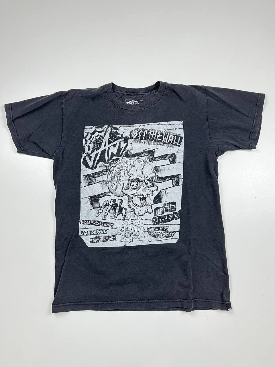 Vans Off The Wall Skull Bones Brain Print Paul Van Doren Tee