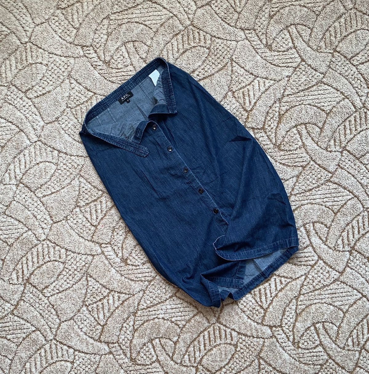 A.P.C. × Vintage APC A.P.C. Rue Madame Paris Denim jeans skirt midi maxi Y2K Size 25" / US 0 / IT 36 - 7 Thumbnail
