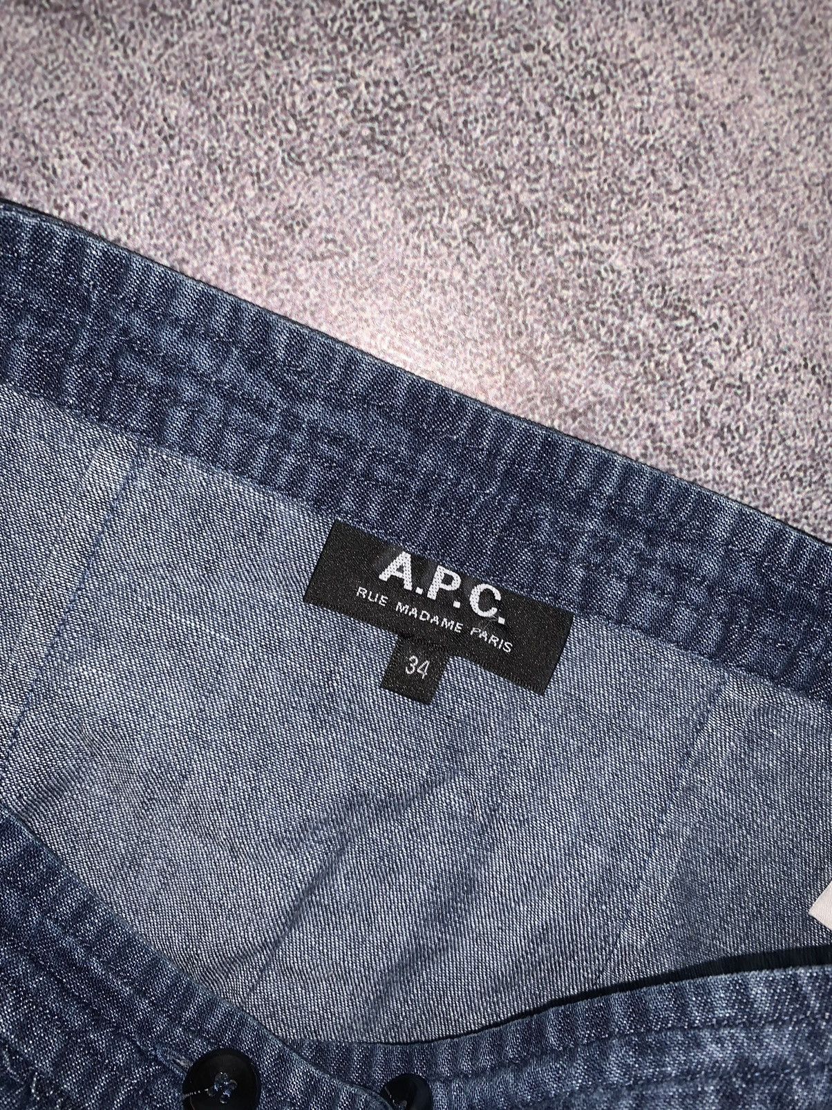 A.P.C. × Vintage APC A.P.C. Rue Madame Paris Denim jeans skirt midi maxi Y2K Size 25" / US 0 / IT 36 - 4 Thumbnail