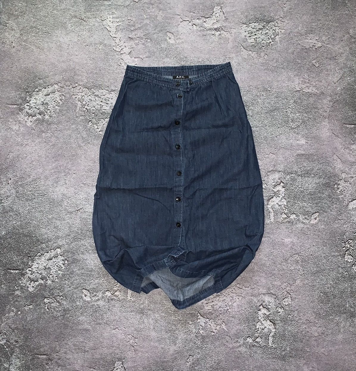 A.P.C. × Vintage APC A.P.C. Rue Madame Paris Denim jeans skirt midi maxi Y2K Size 25" / US 0 / IT 36 - 1 Thumbnail
