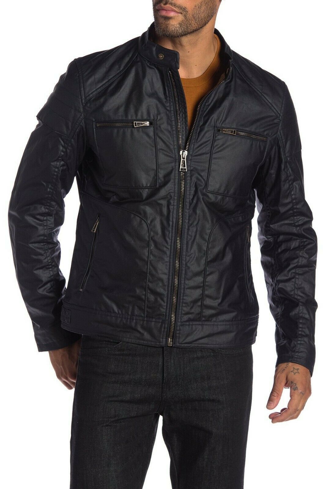 Belstaff Belstaff Weybridge Moto Jacket Navy 6oz Waxed Cotton,40Us Size US M / EU 48-50 / 2 - 7 Thumbnail