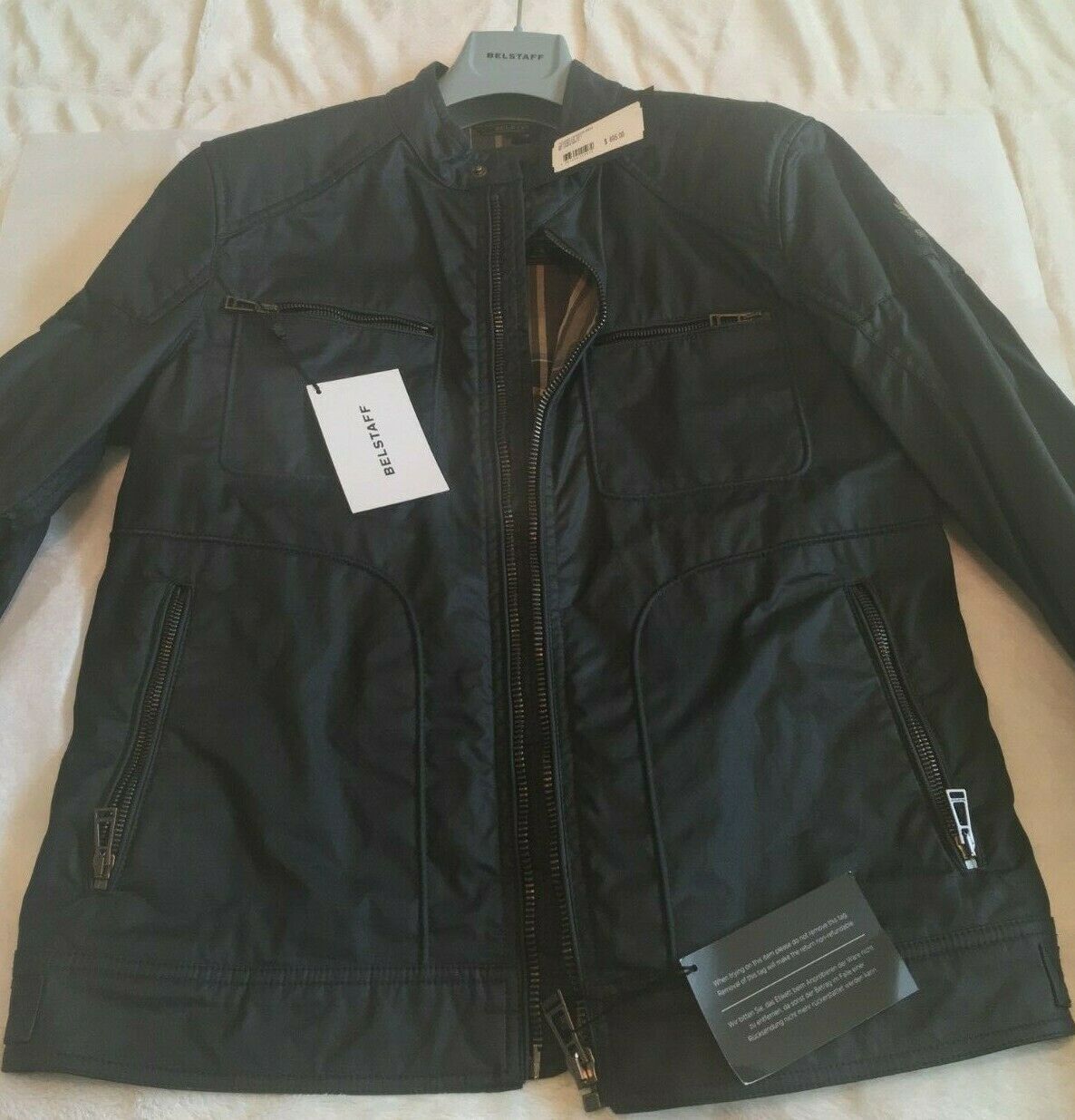 Belstaff Belstaff Weybridge Moto Jacket Navy 6oz Waxed Cotton,40Us Size US M / EU 48-50 / 2 - 3 Thumbnail