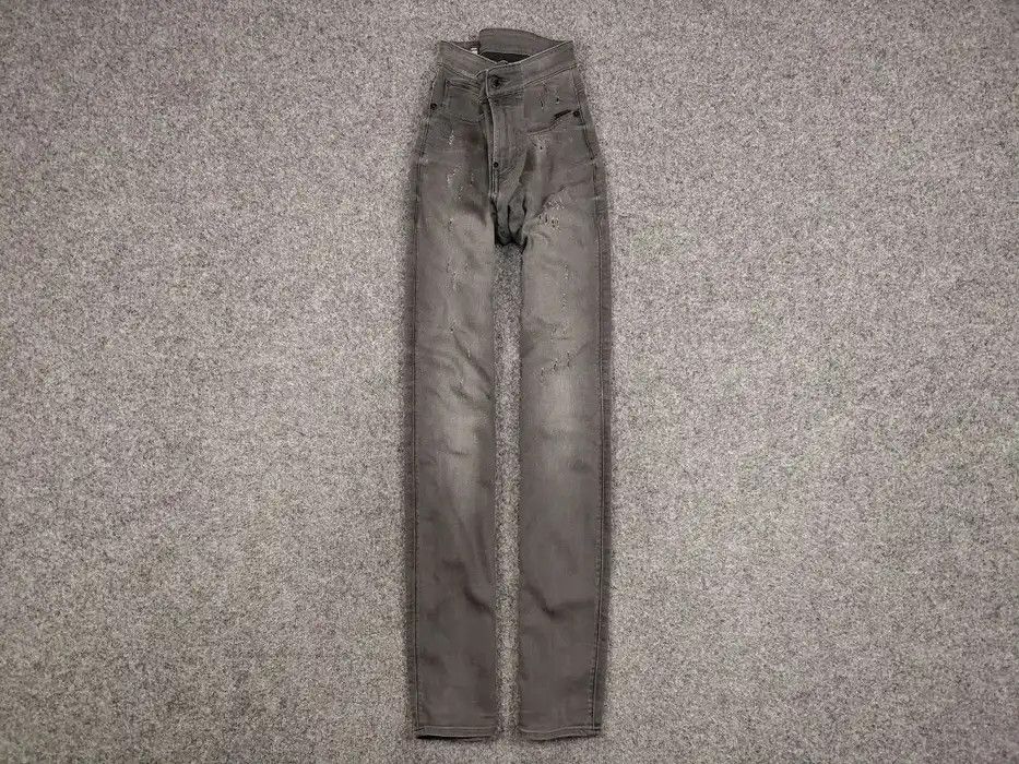 G-Star G Star Raw Revend Super Slim Distressed Denim Grey Jeans Size US 34 / EU 50 - 1 Thumbnail