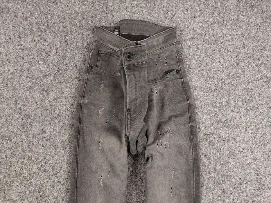 G-Star G Star Raw Revend Super Slim Distressed Denim Grey Jeans Size US 34 / EU 50 - 3 Thumbnail