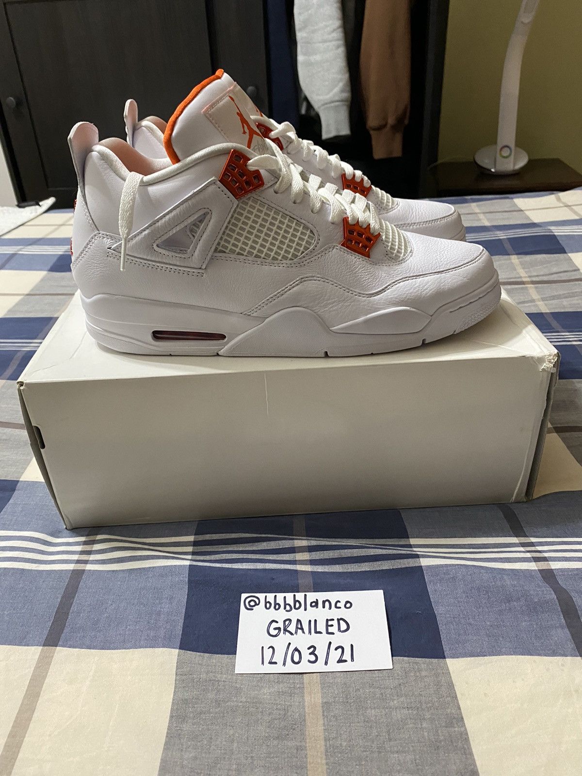 Jordan Brand Jordan 4 Retro Metallic Orange Size US 12 / EU 45 - 4 Thumbnail