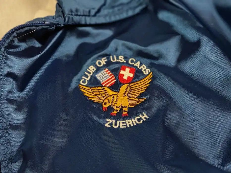 Delong Vintage 90' Delong Light Blue Bomber Jacket Club of U.S. Car Size US L / EU 52-54 / 3 - 8 Thumbnail