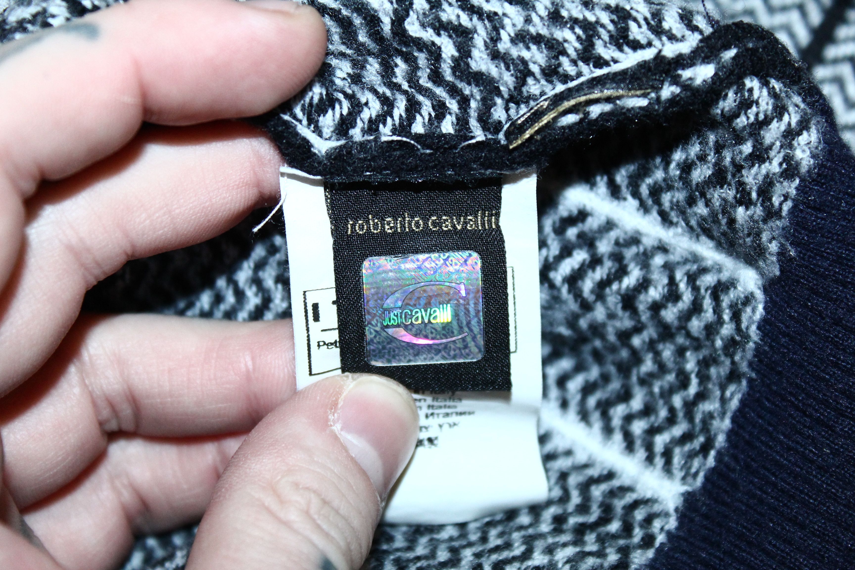 Just Cavalli Just Cavalli Herringbone Knit Crew Neck Mix Jumper Size US M / EU 48-50 / 2 - 6 Thumbnail