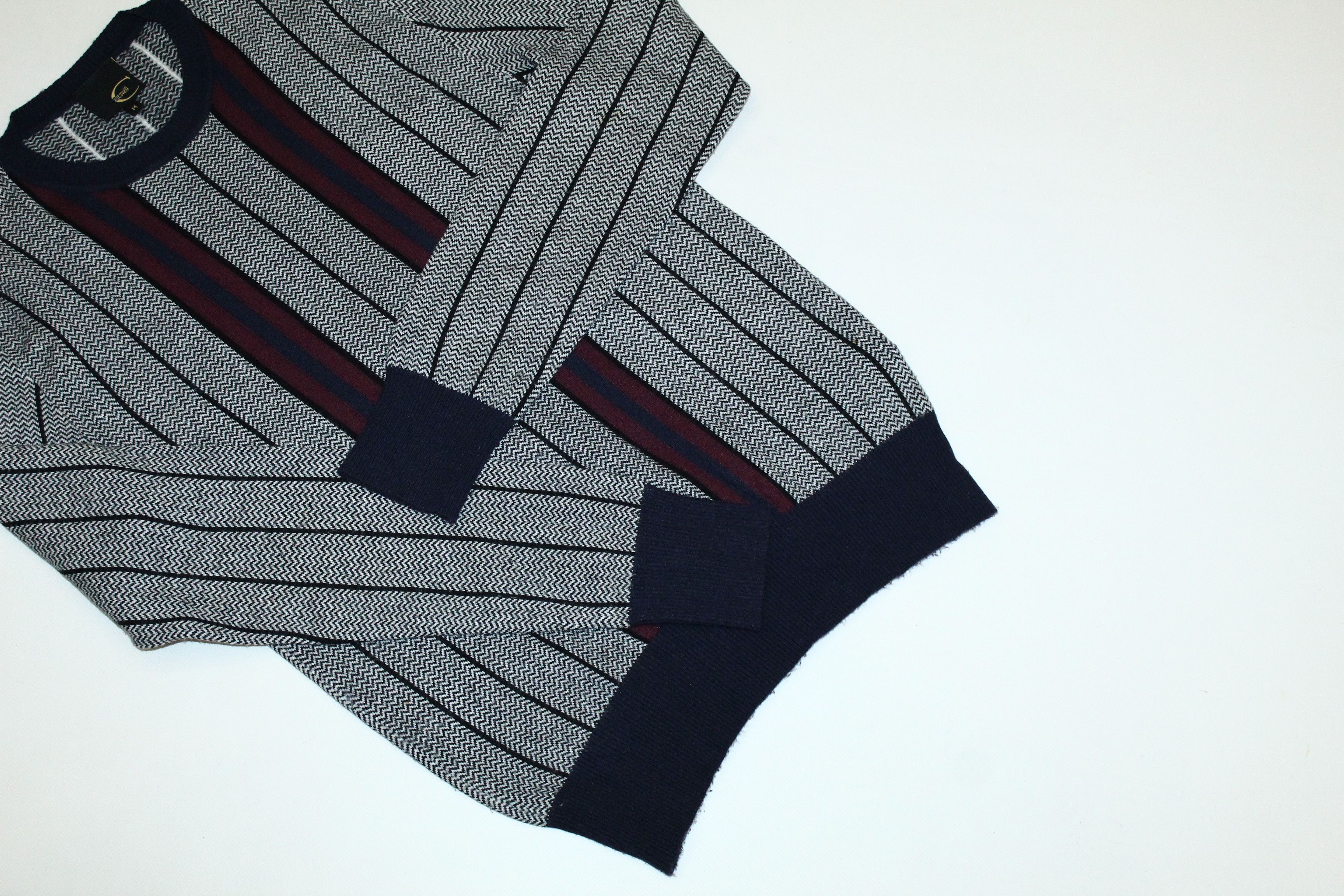 Just Cavalli Just Cavalli Herringbone Knit Crew Neck Mix Jumper Size US M / EU 48-50 / 2 - 3 Thumbnail