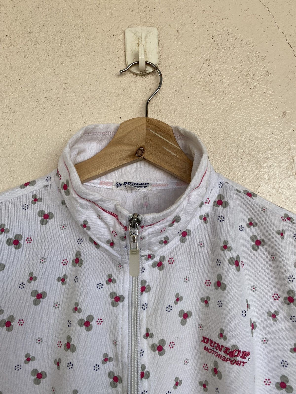 Dunlop × Sports Specialties × Vintage Vintage Dunlop Motorsport Zip Up Sweatshirt Floral Design Size M / US 6-8 / IT 42-44 - 2 Thumbnail