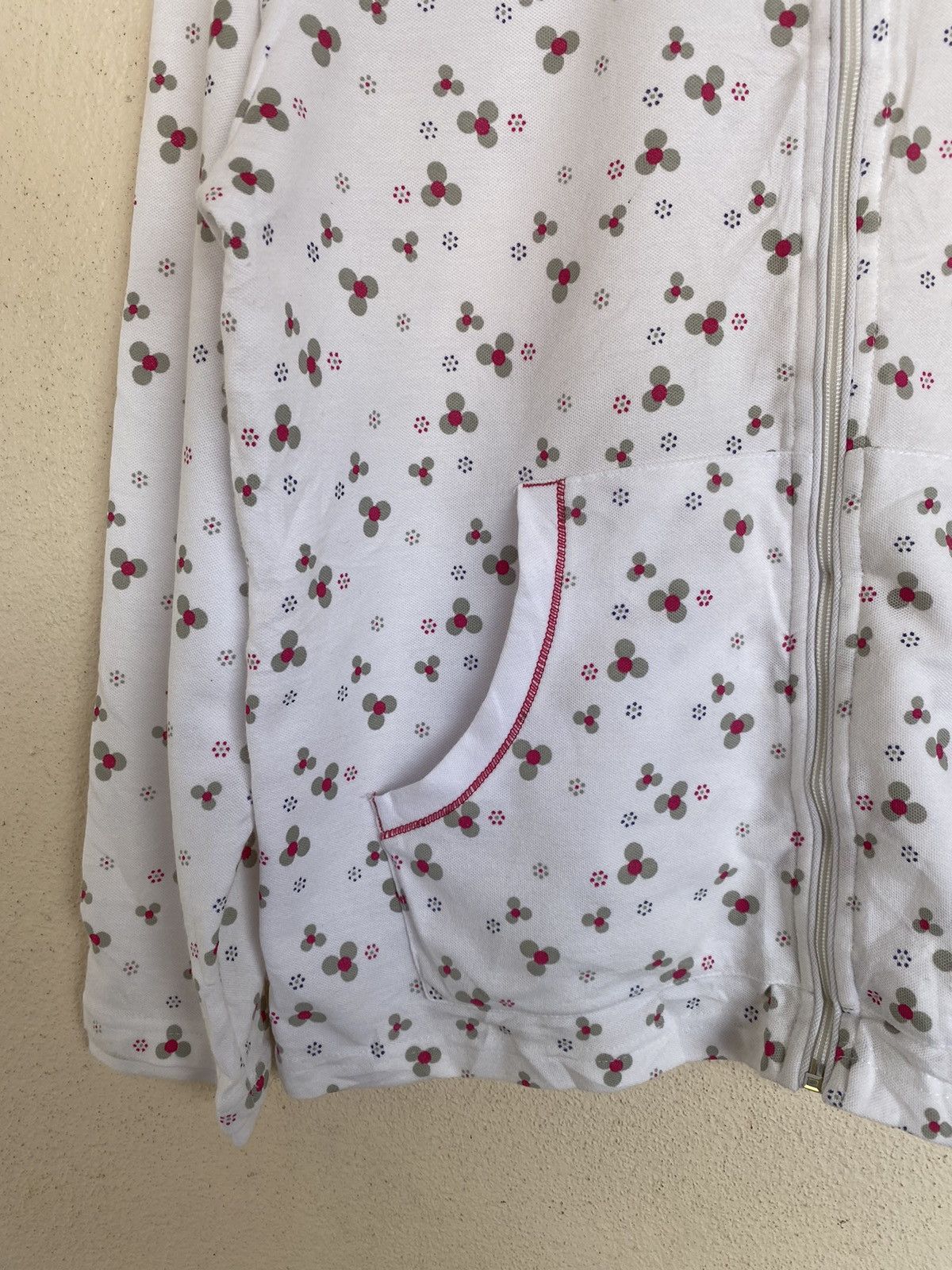 Dunlop × Sports Specialties × Vintage Vintage Dunlop Motorsport Zip Up Sweatshirt Floral Design Size M / US 6-8 / IT 42-44 - 5 Thumbnail