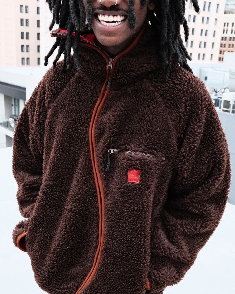 Fugazi 2023 NINJA SHERPA *BROWN* FLEECE JACKET (XL) Size US XL / EU 56 / 4 - 6 Thumbnail