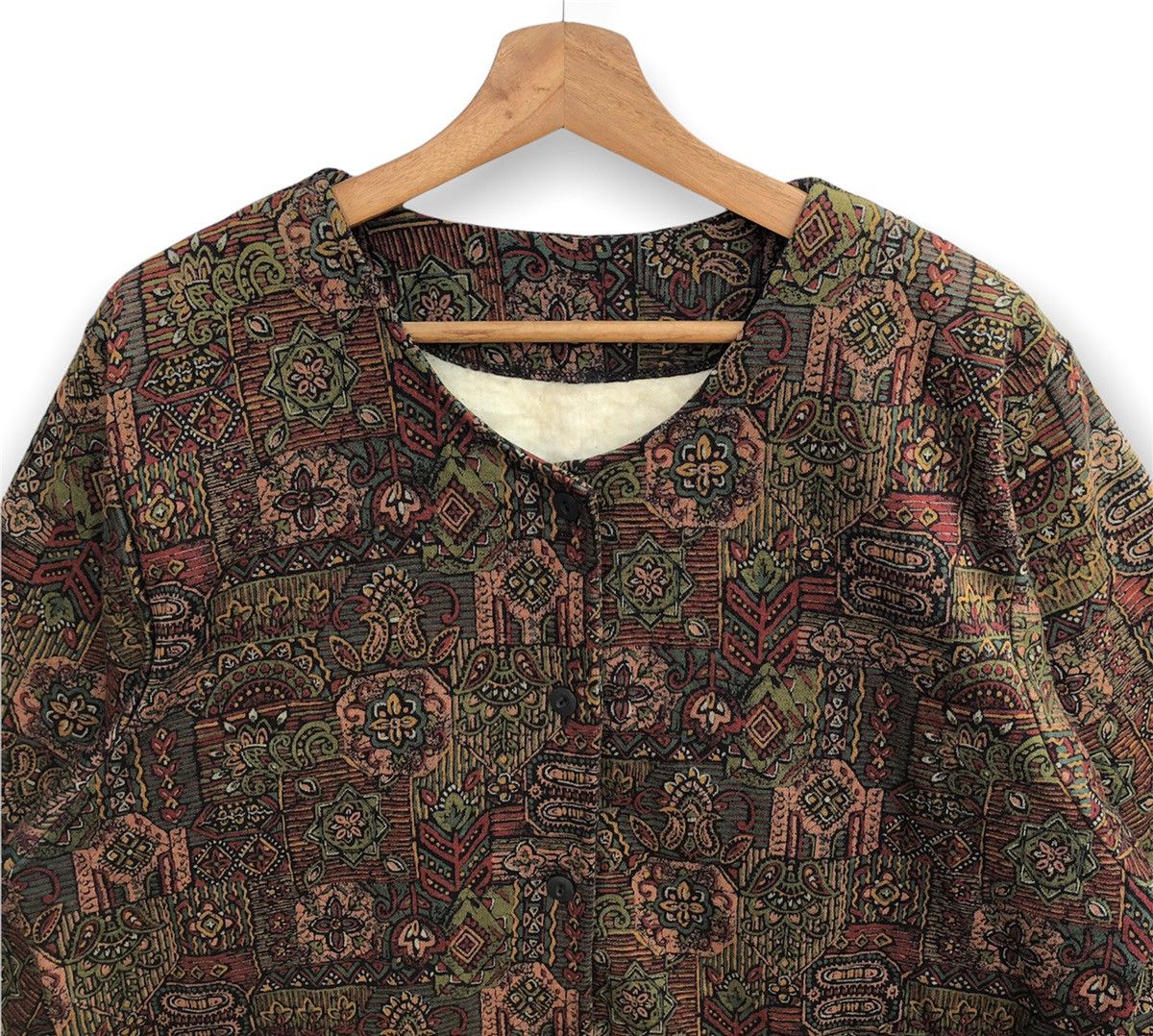 Japanese Brand × Vintage Full-print Japanese Brand Wool Cardigan Size US L / EU 52-54 / 3 - 2 Thumbnail