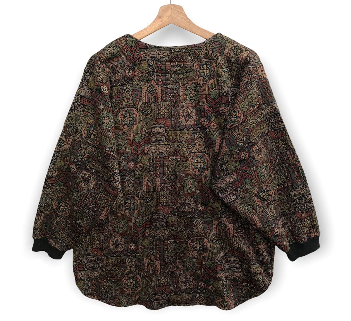 Japanese Brand × Vintage Full-print Japanese Brand Wool Cardigan Size US L / EU 52-54 / 3 - 4 Thumbnail