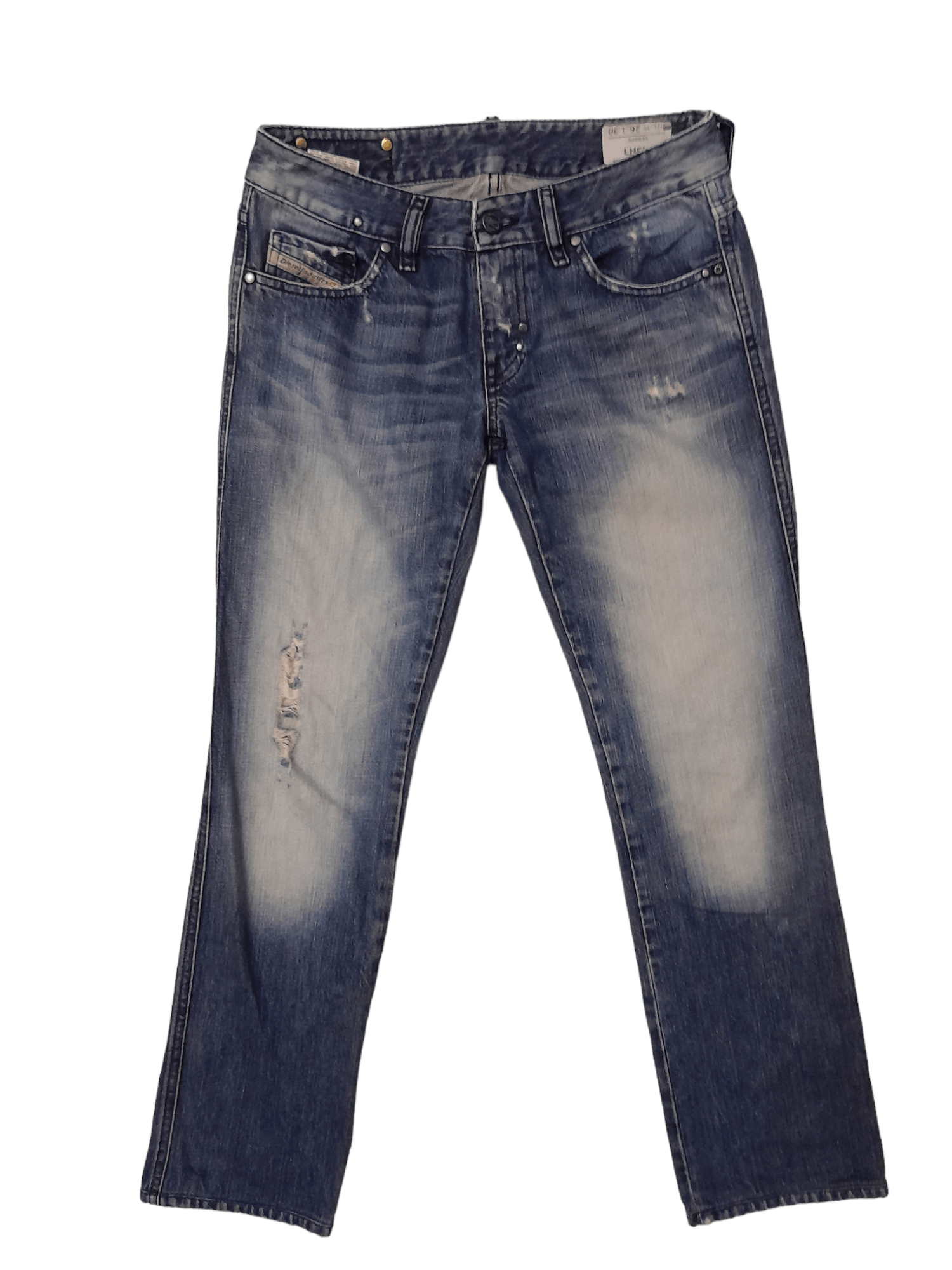 Diesel Diesel Lhela Distressed Denim (E639) Size 27" / US 4 / IT 40 - 5 Thumbnail