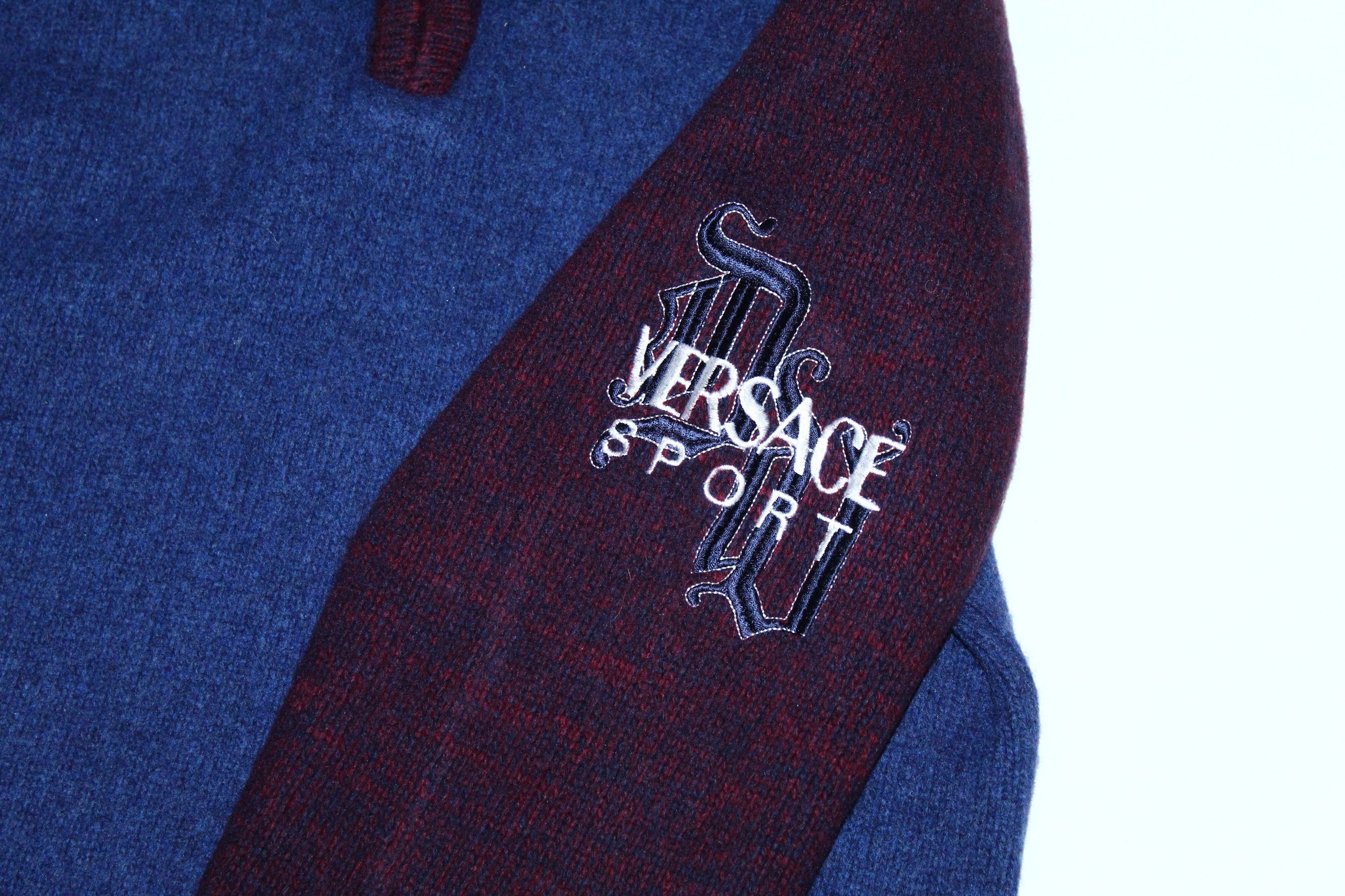 Versace RARE🔥 Versace Sport Alias s.p.a. 1/3 Zip Knit Sweater Size US L / EU 52-54 / 3 - 3 Thumbnail
