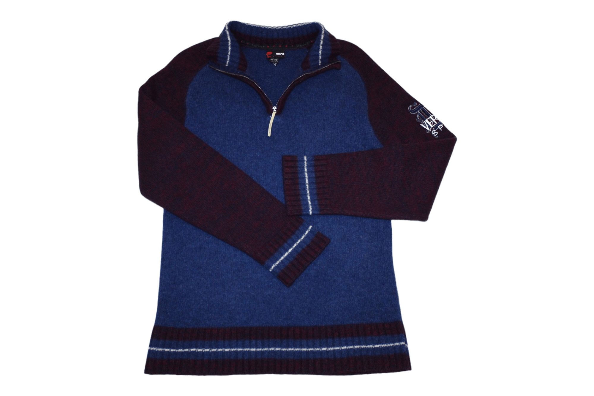 Versace RARE🔥 Versace Sport Alias s.p.a. 1/3 Zip Knit Sweater Size US L / EU 52-54 / 3 - 1 Thumbnail