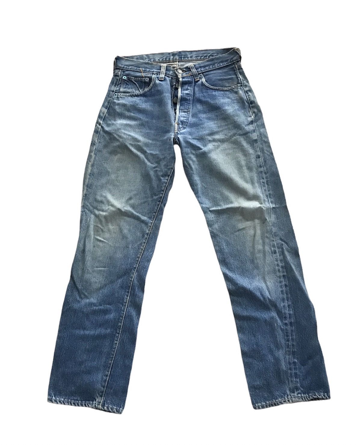Levi's Vintage Clothing RARE VINTAGE LEVIS 501 BUTTON NO 6 SELVEDGE DENIM PANT Size US 30 / EU 46 - 1 Thumbnail