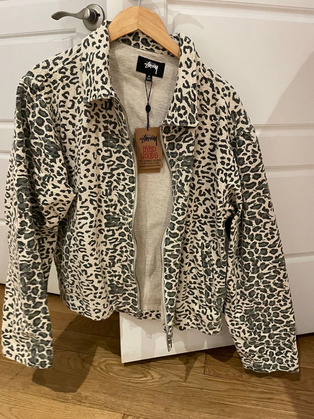 Stussy Stussy leopard mesh zip jacket | Grailed