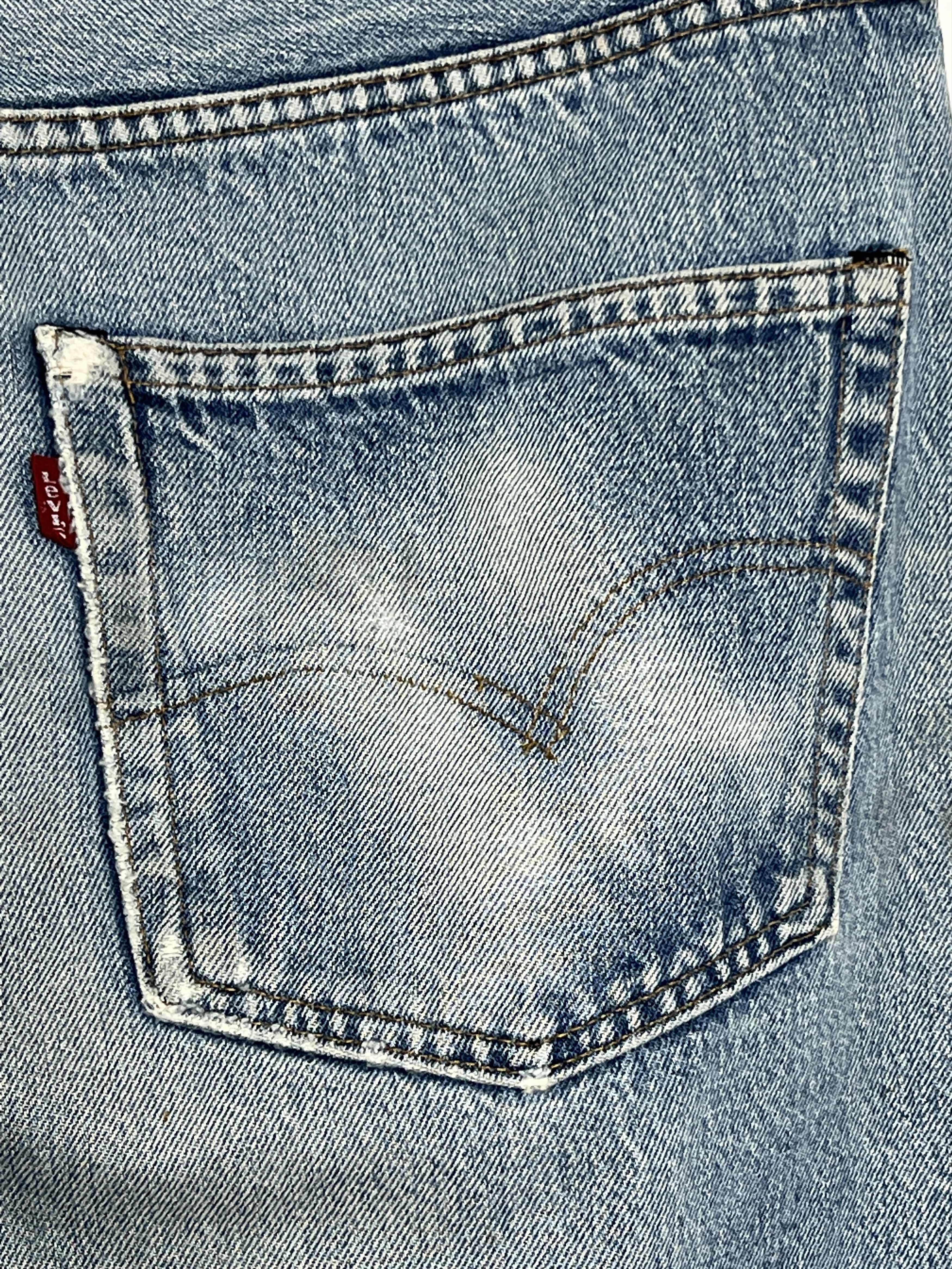 Levi's 1970s Levi's 501 Distressed Redline Selvedge #524 Denim Size US 33 - 7 Thumbnail