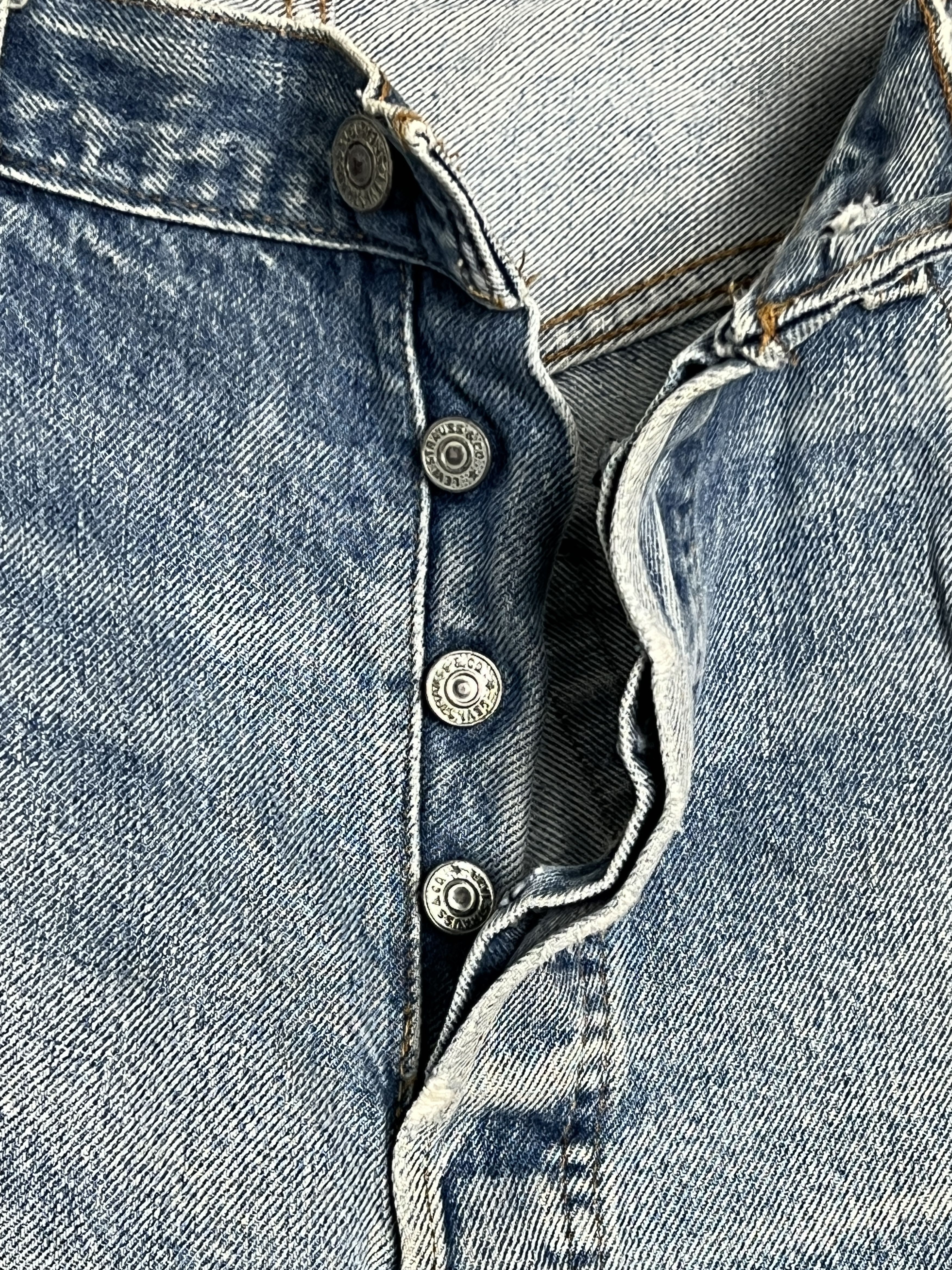 Levi's 1970s Levi's 501 Distressed Redline Selvedge #524 Denim Size US 33 - 6 Thumbnail