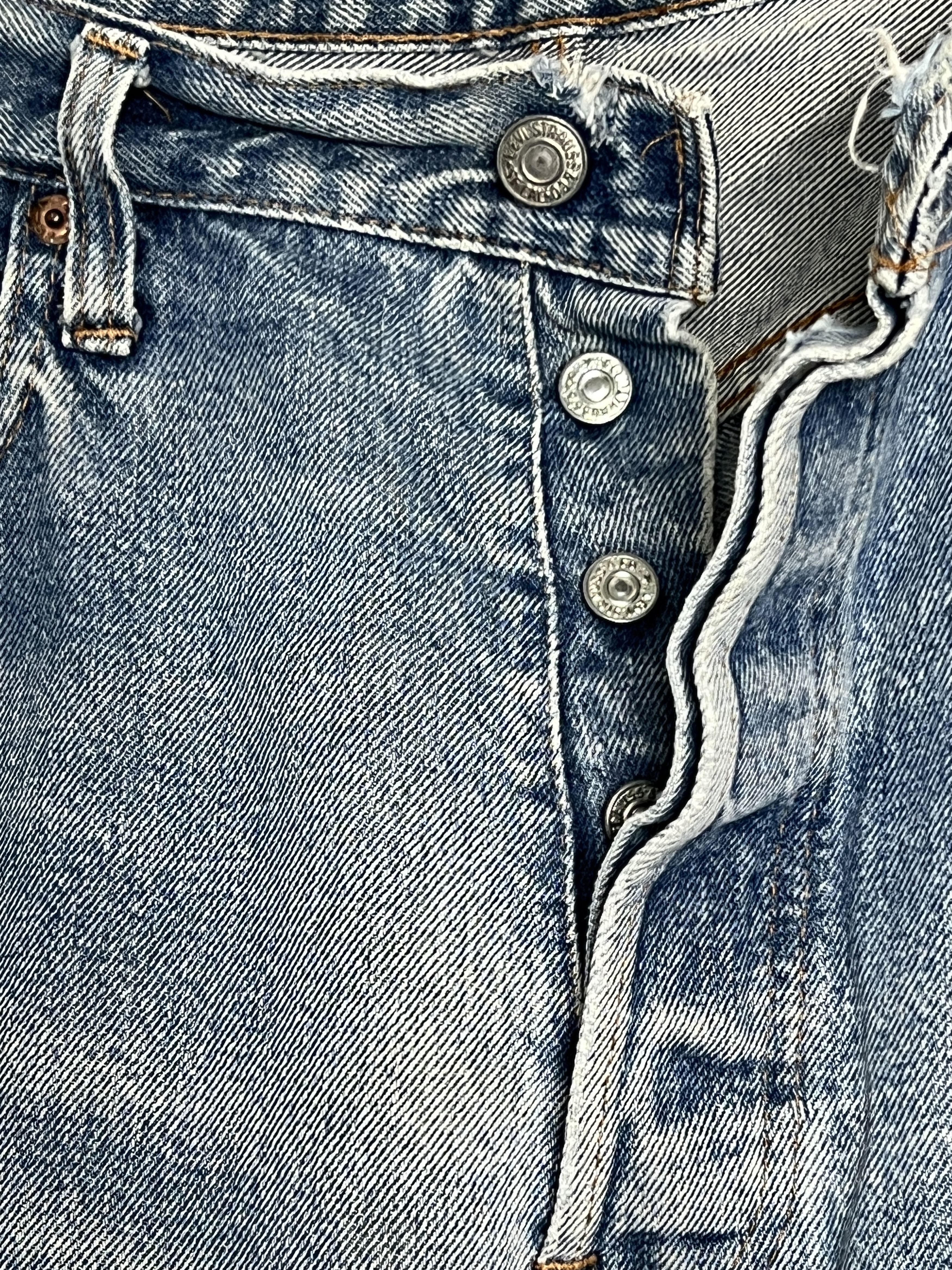 Levi's 1970s Levi's 501 Distressed Redline Selvedge #524 Denim Size US 33 - 6 Thumbnail