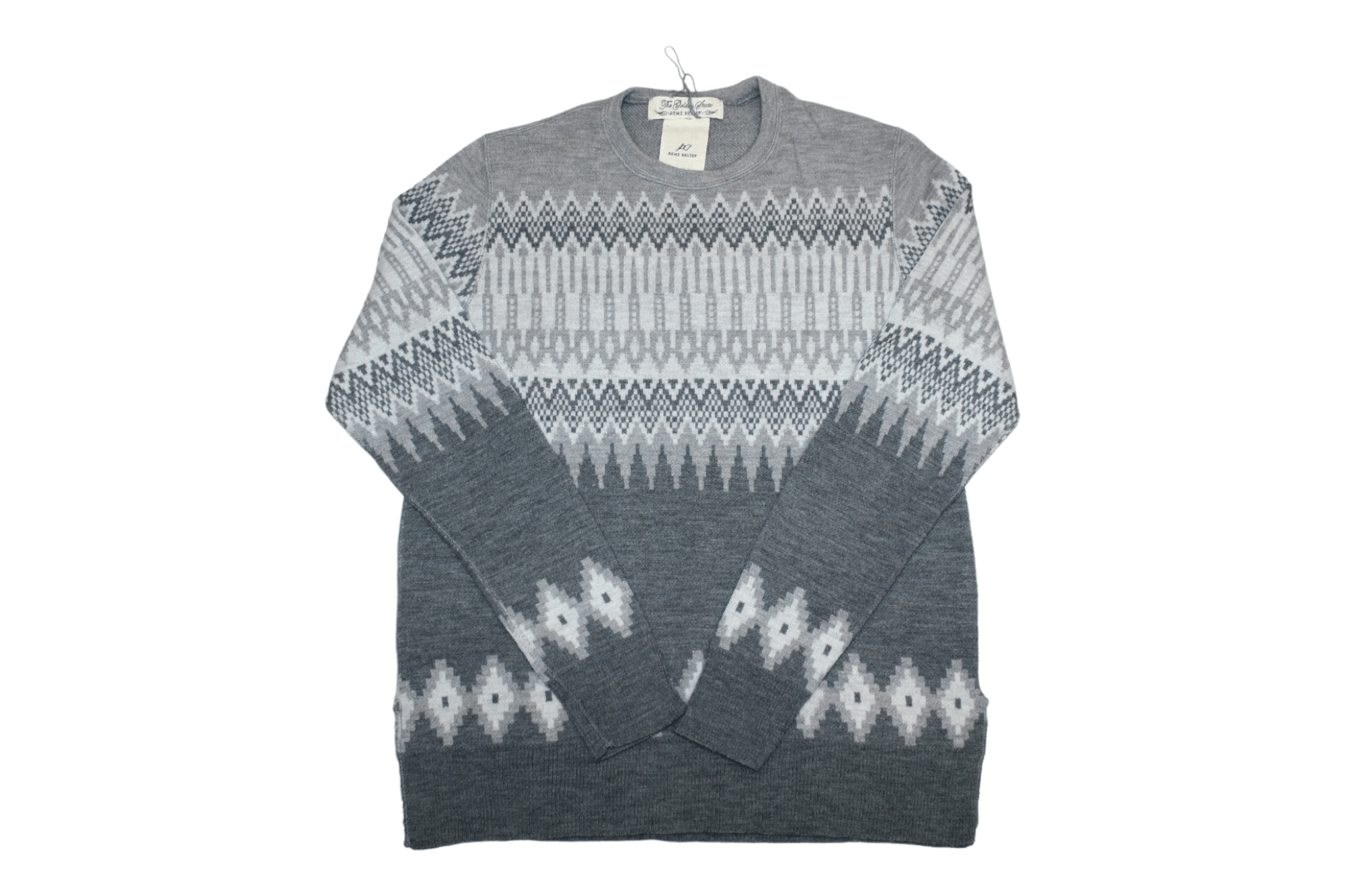 Remi Relief Remi Relief Native Pattern Intarsia Wool Crew Sweater Size US M / EU 48-50 / 2 - 1 Thumbnail
